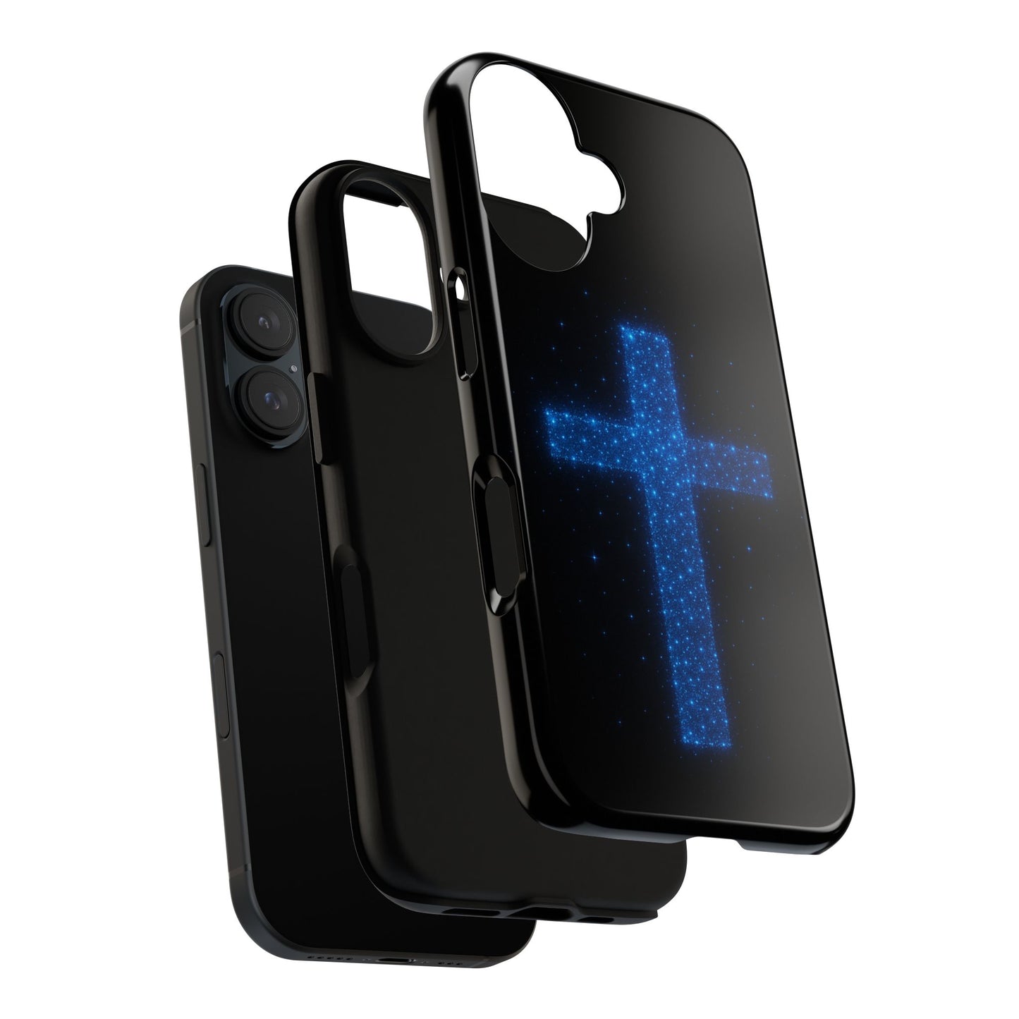 iPhone Case - Bioluminescent Cross Design Christian Phone Case Spiritual iPhone Case Gift for Believers