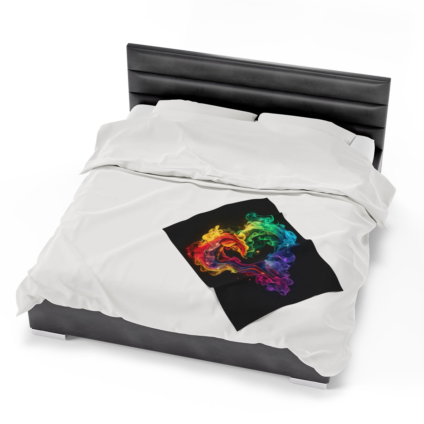 Colorful Smoke Heart Blanket