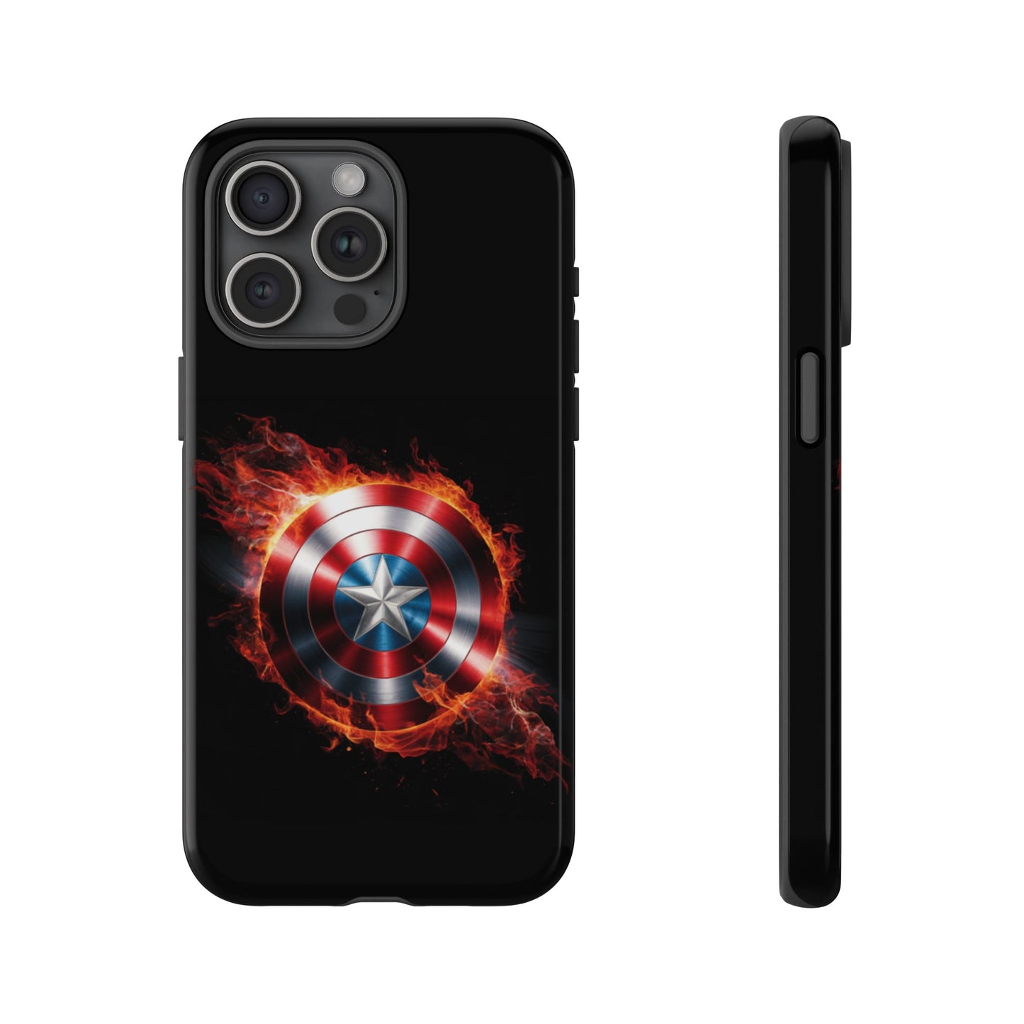 iPhone Case - Captain America Shield in Flames