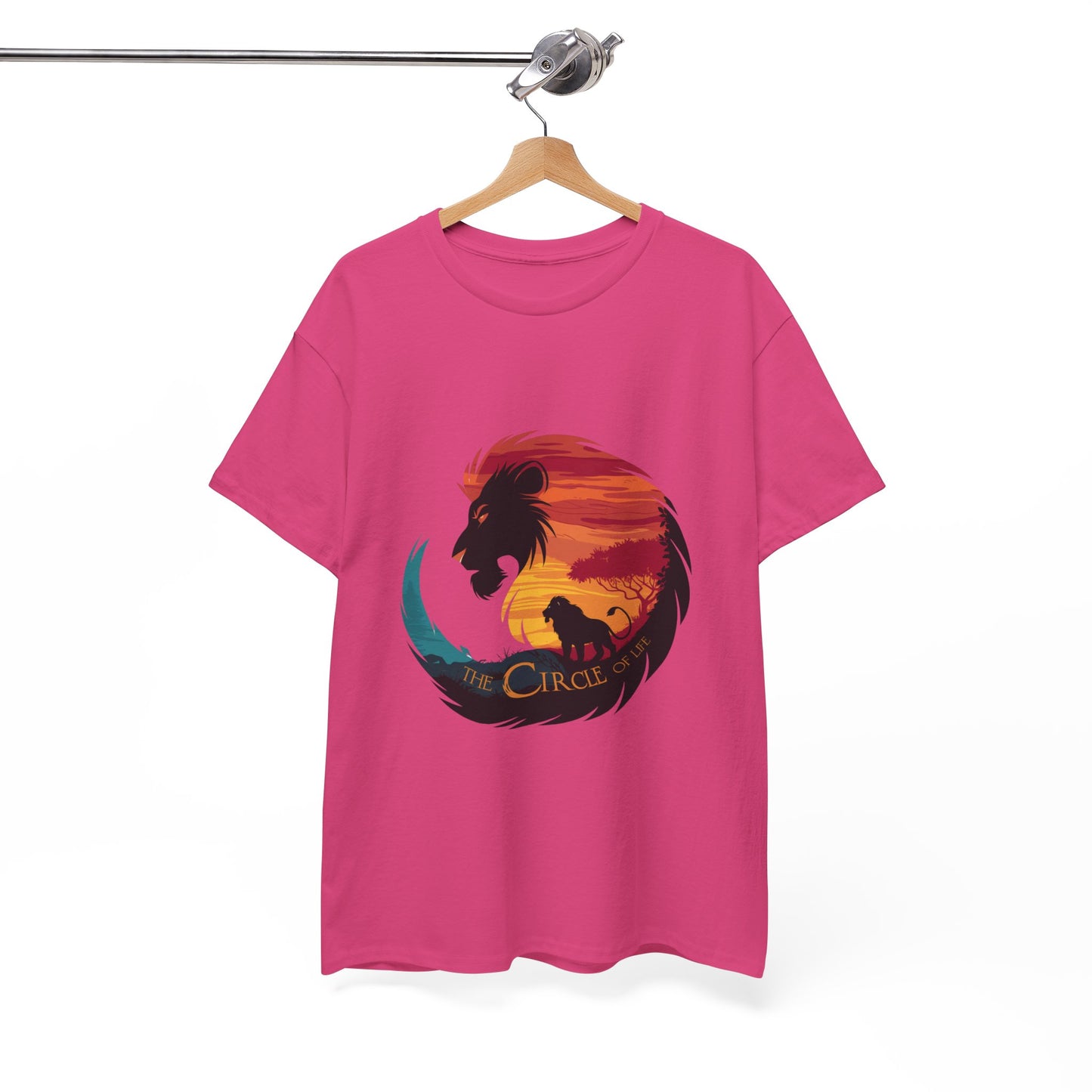 The Circle of Life Lion Shirt – Sunset Safari Wildlife Graphic Tee – Inspirational Nature T-Shirt for Animal Lovers & Adventure Fans