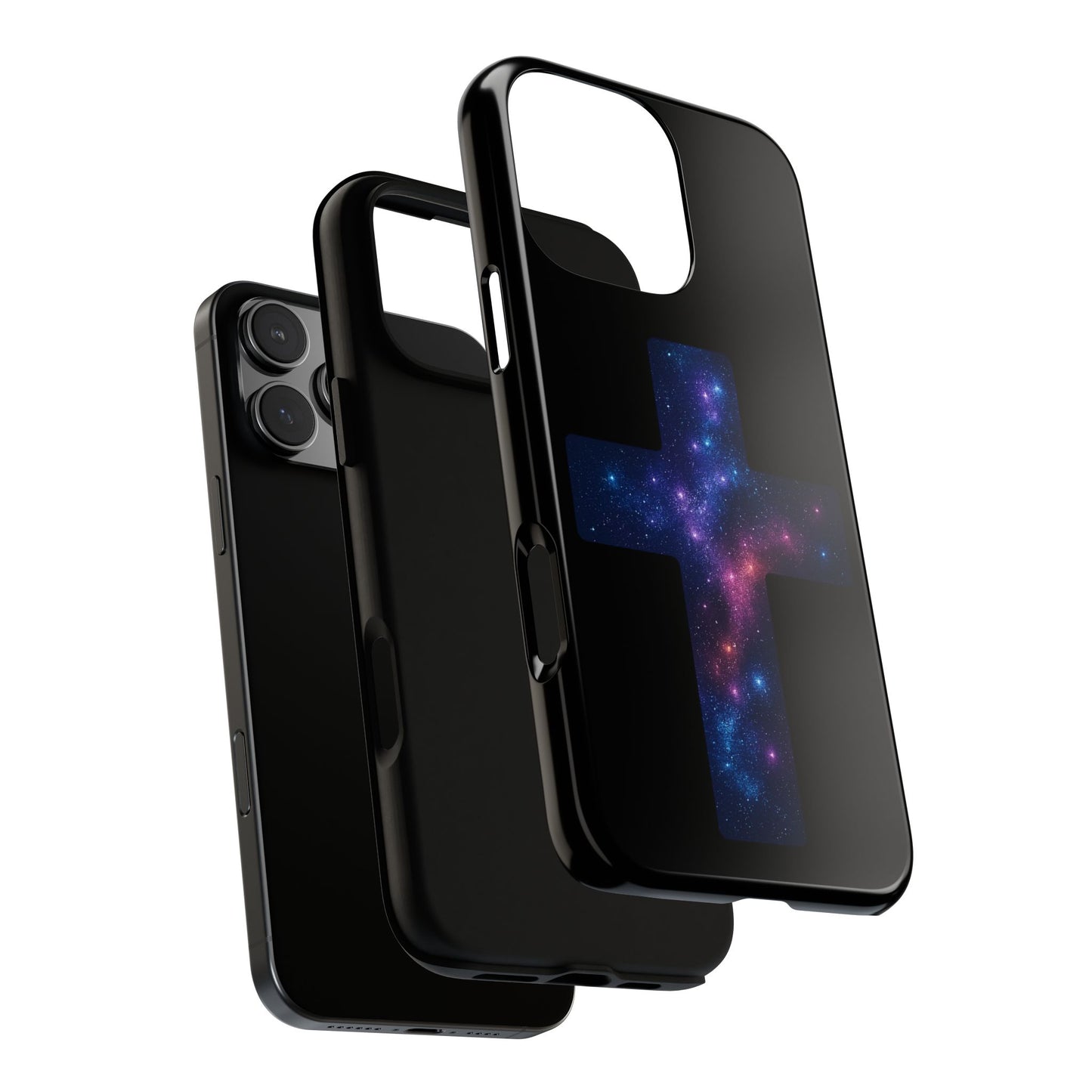 iPhone Case - Galactic Cross design Christian Phone Case Spiritual iPhone Accessory Religious Case Gift for Believers