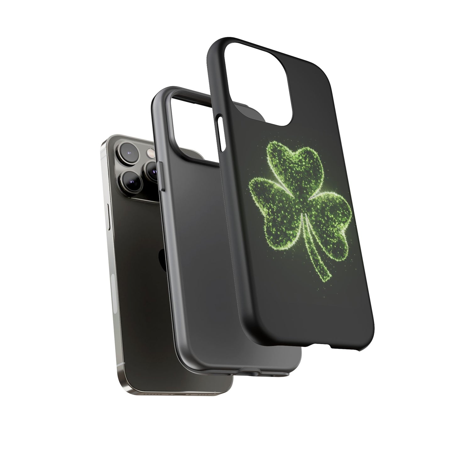 iPhone Tough Case - Shiny Shamrock Design