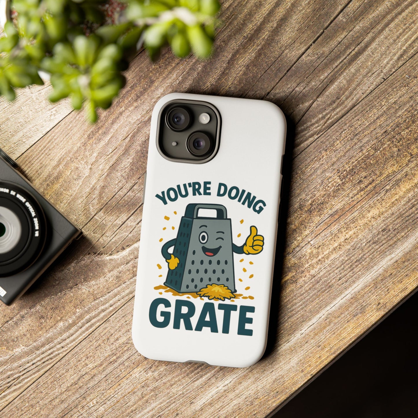 iPhone Case, You're Doing Grate Cheese Phone Case Funny iPhone Case Gift for Foodie Chef Case