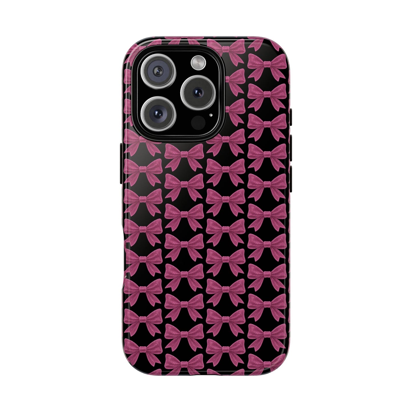 Pink Bow iPhone Case Coquette Aesthetic Phone Cover Glossy Y2K Girly Case Soft Girl Tech Accessory Cute iPhone Gift for Her