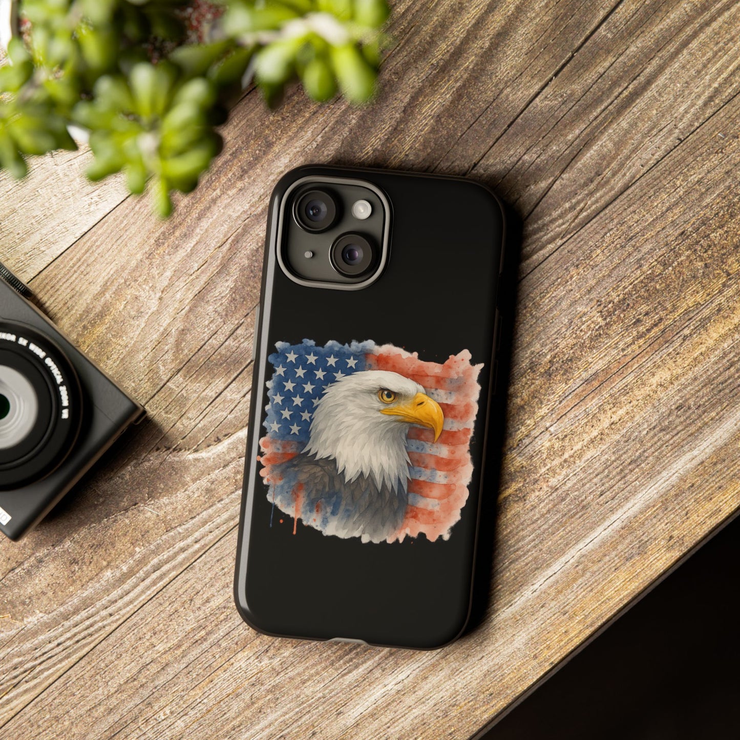 Patriotic Eagle Phone Case for iPhone - Tough Cases with American Flag Design 4th of July Case Memorial Day Veteran's Day