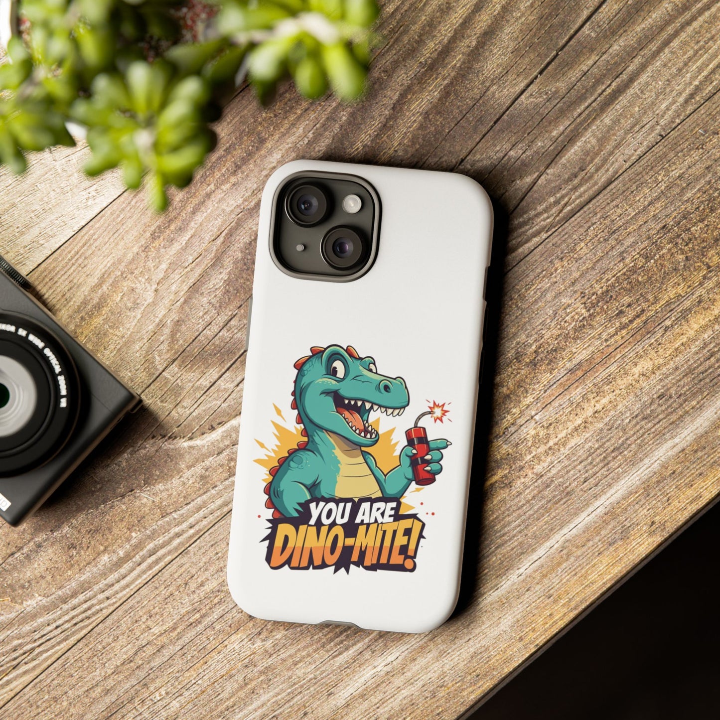 iPhone Case - Dino-Mite Pun Design