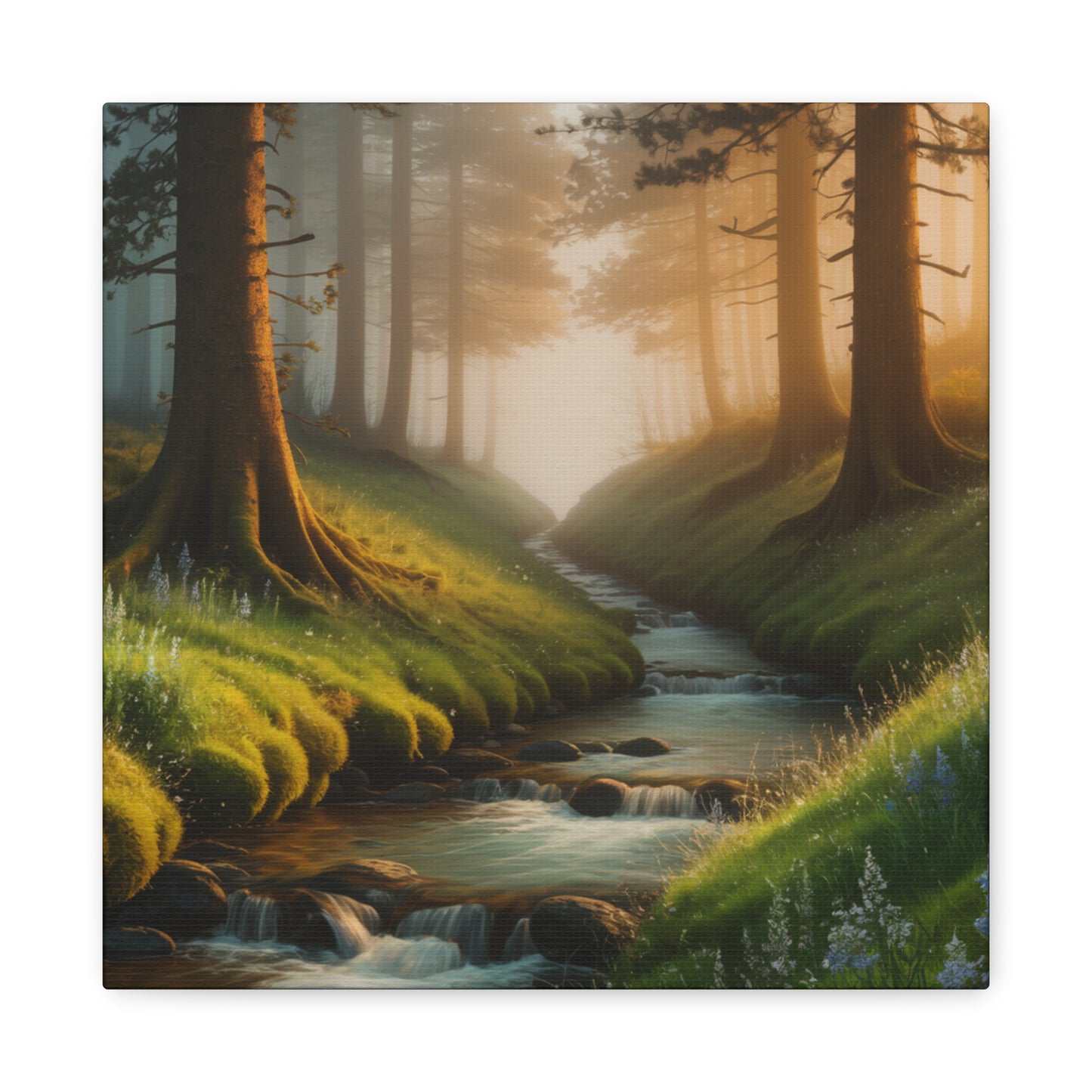 Forest Stream Canvas Art Nature Decor Modern Home Decoration Modern Art Nature Canvas