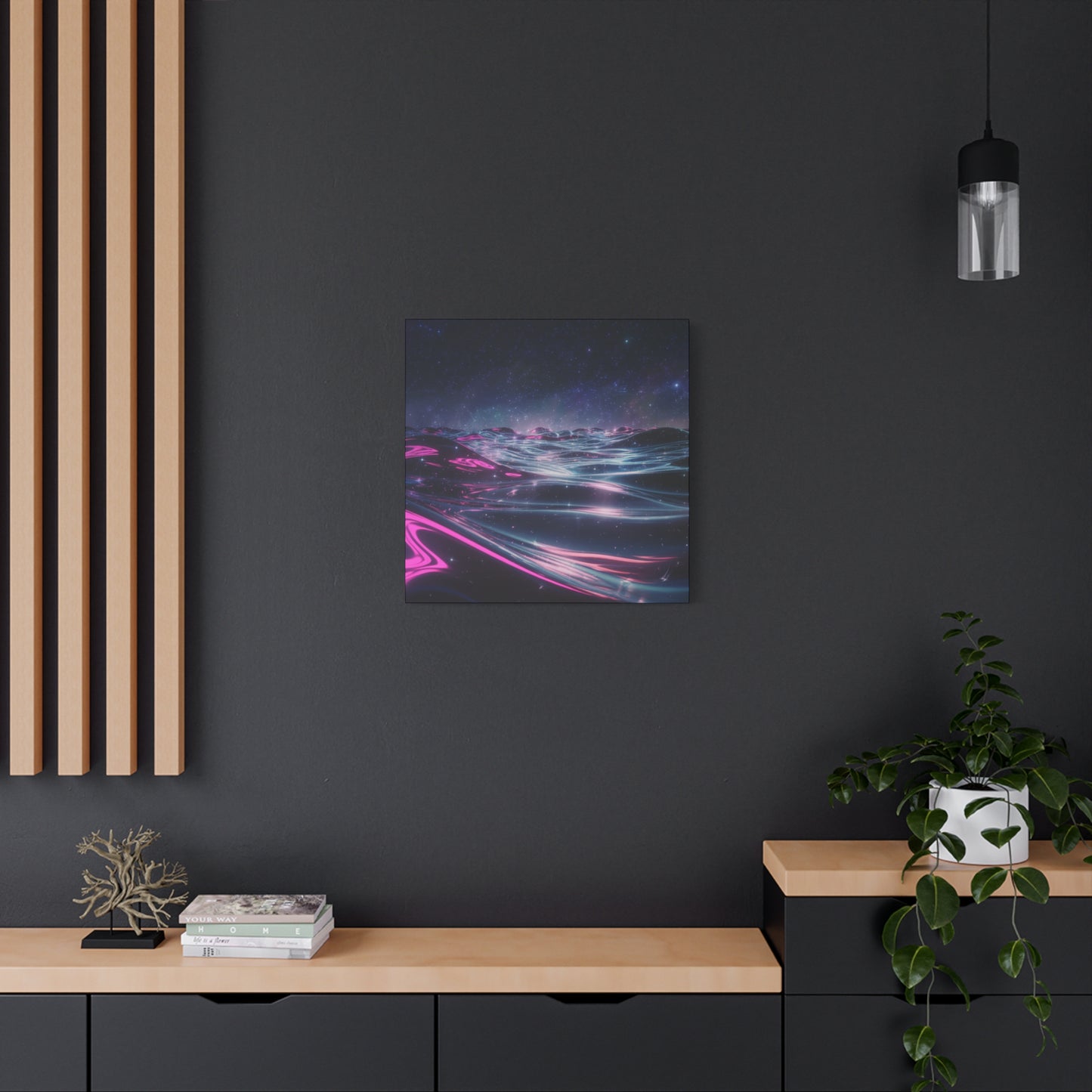 Canvas Print - Galactic Ocean under Night Sky Design