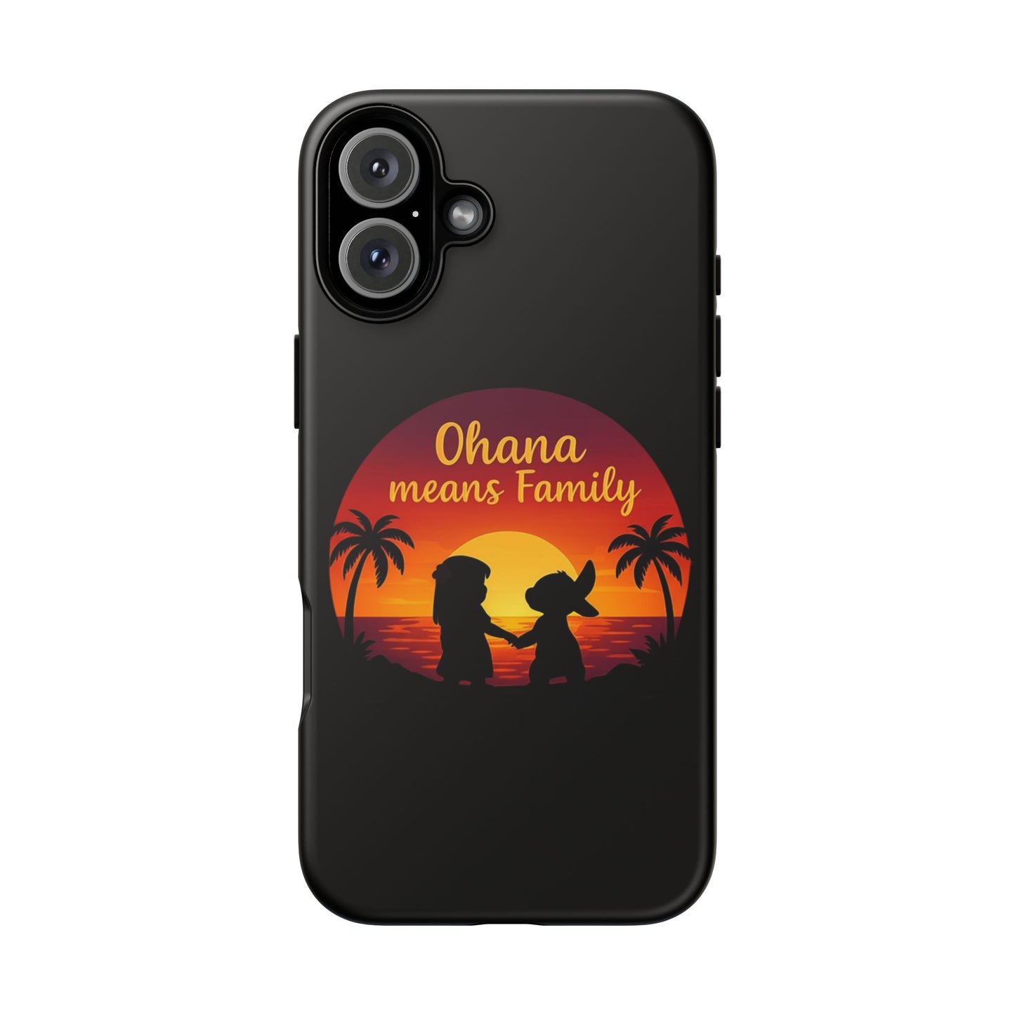 Ohana Means Family iPhone Case ā Lilo and Stitch-Inspired Cover ā Cute Tropical Gift ā Protective iPhone Case