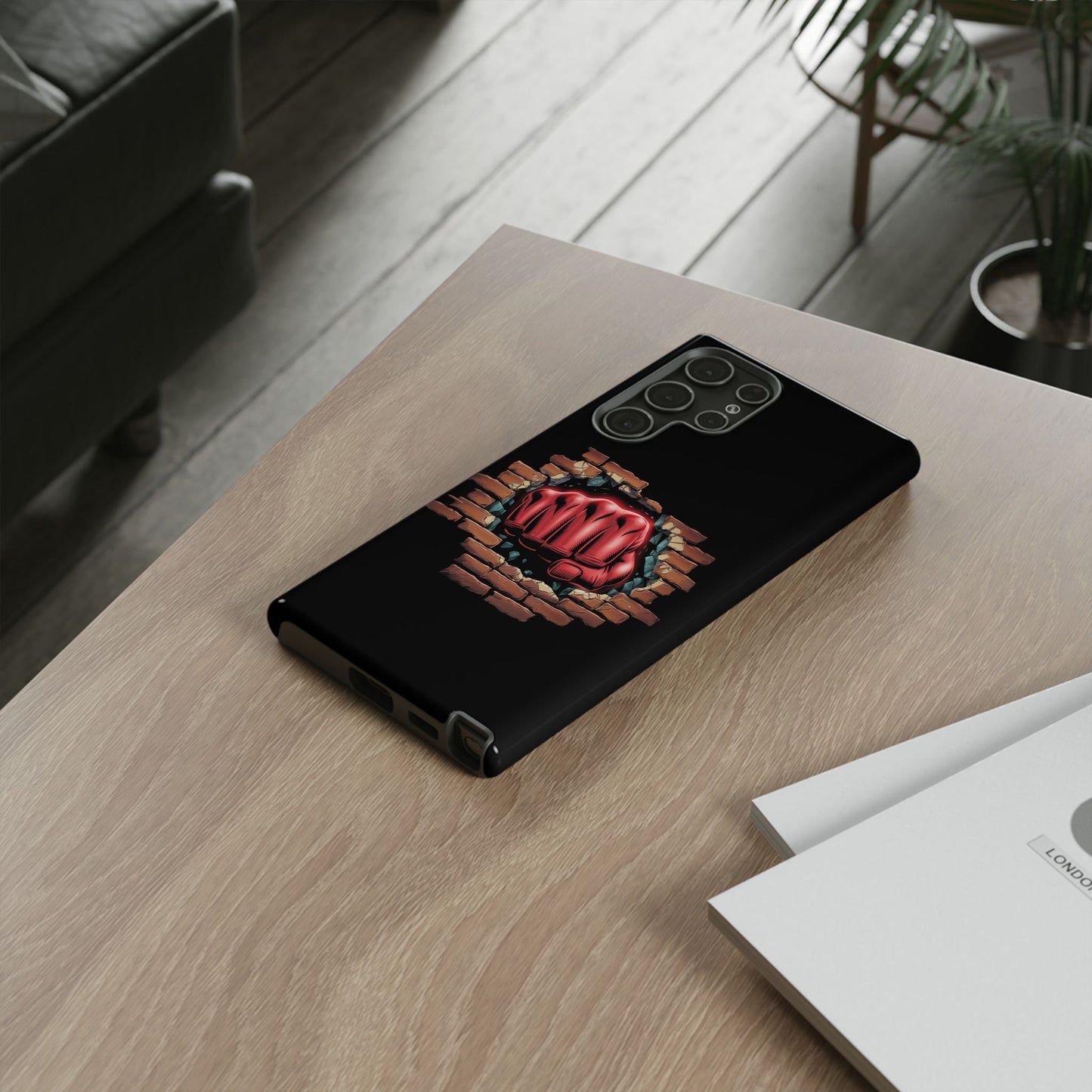 Samsung Galaxy Tough Case - Red Fist Smashing Design
