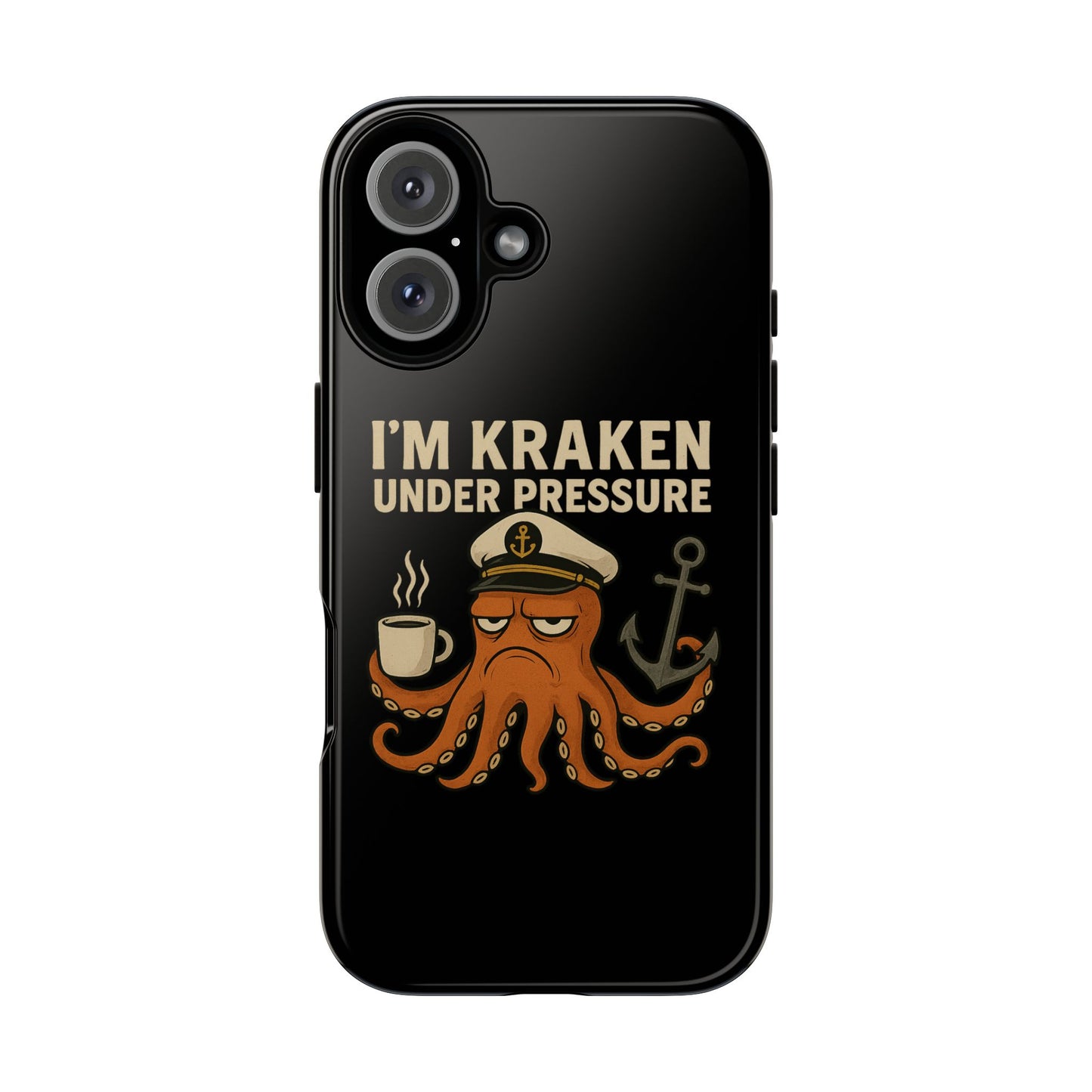 iPhone Case Stressed Octopus 'I'm Kraken Under Pressure' Nautical Phone Case Beach iPhone Case Ocean Themed Case