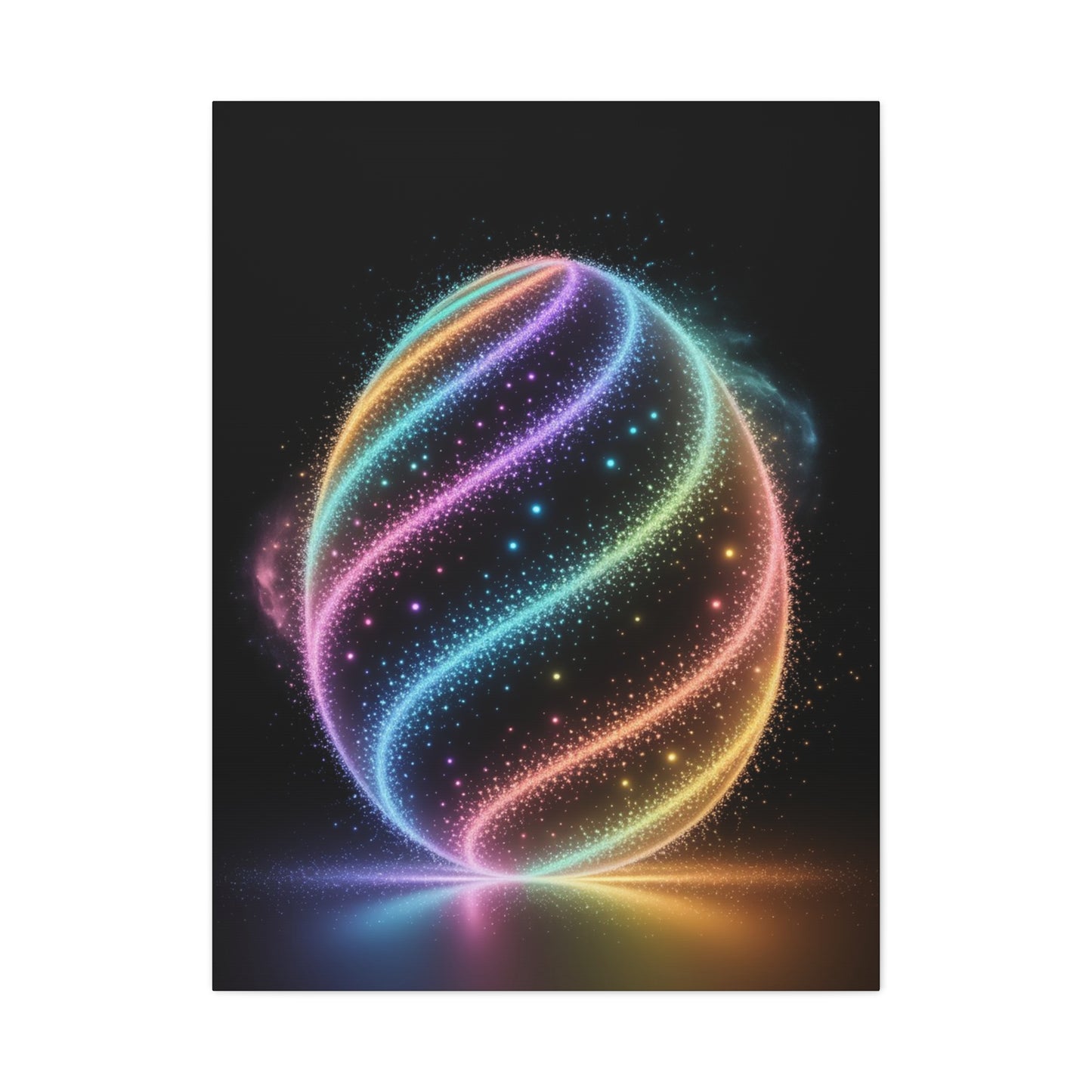 Colorful Swirl Canvas Art Easter Egg Art Easter Canvas Easter Decor
