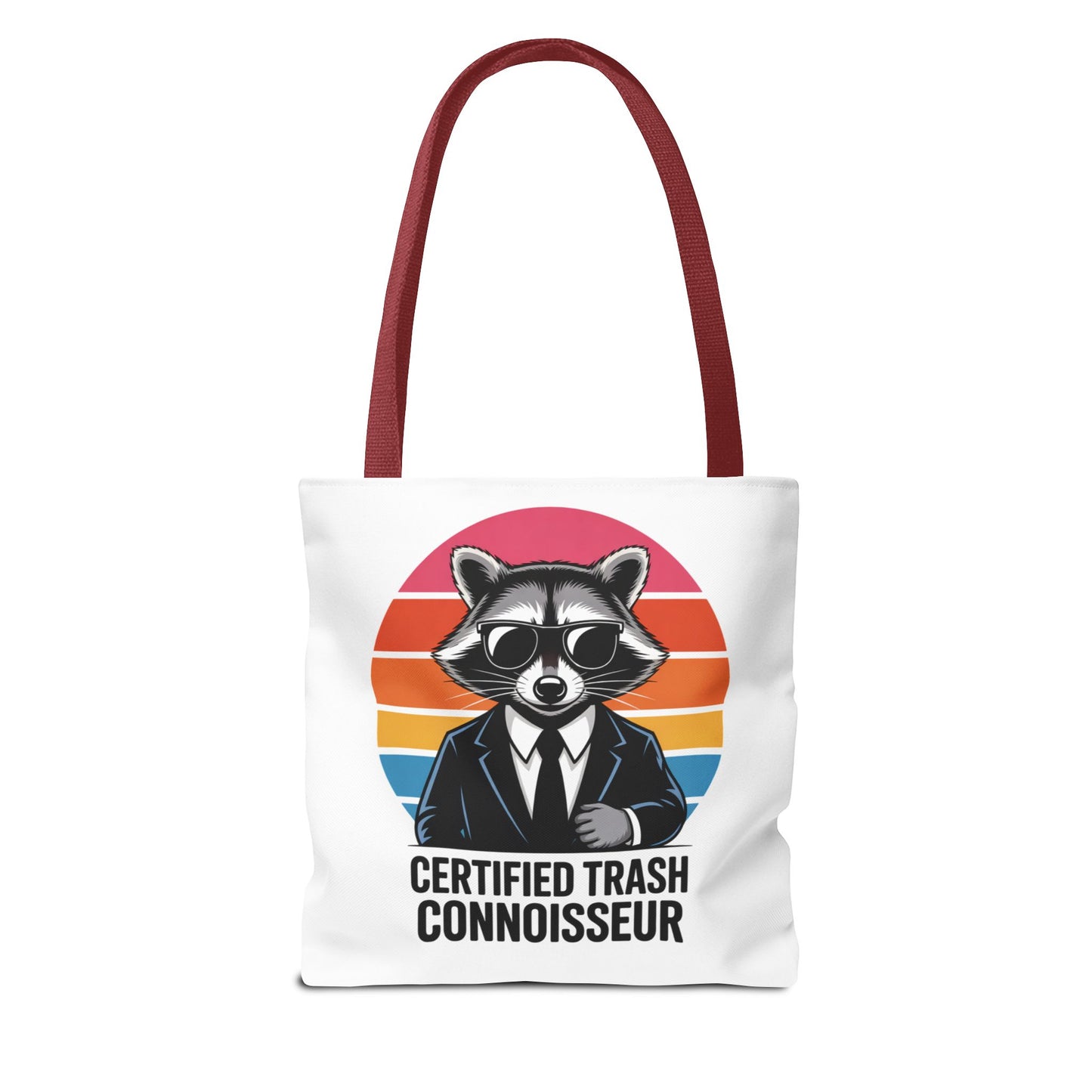 Certified Trash Connoisseur Raccoon Tote Bag Fun and Quirky Everyday Carry Trash Panda Bag