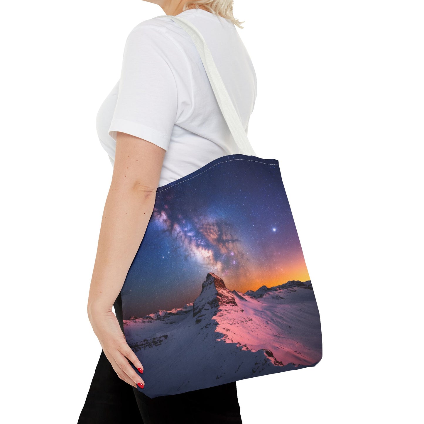 Stunning Mountain Galaxy Tote Bag - Nature Lover's Eco-Friendly Bag
