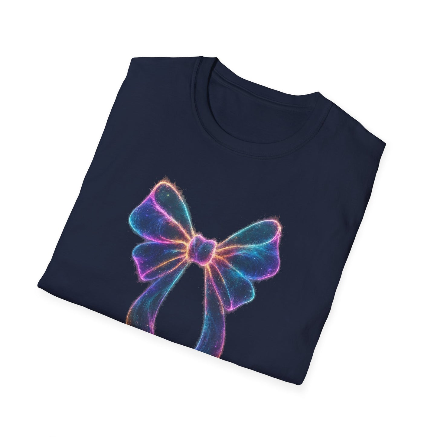 Neon Bow Coquette T-Shirt | Aesthetic Ribbon Graphic Tee | Y2K Coquette Style Shirt | Cute Trendy Gift for Women | Fashion Bow Tee