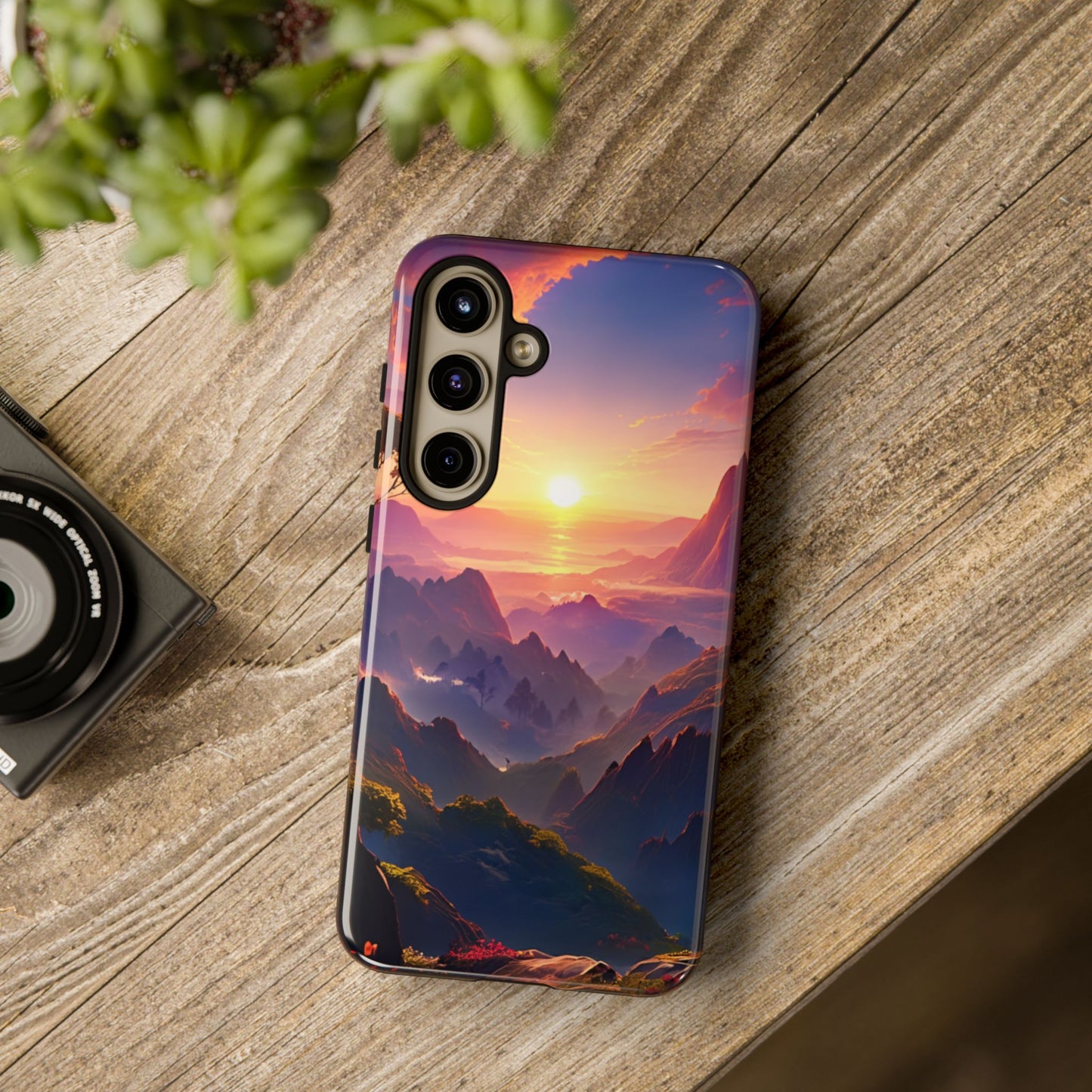 Samsung Tough Case Sunset Landscape Illustration