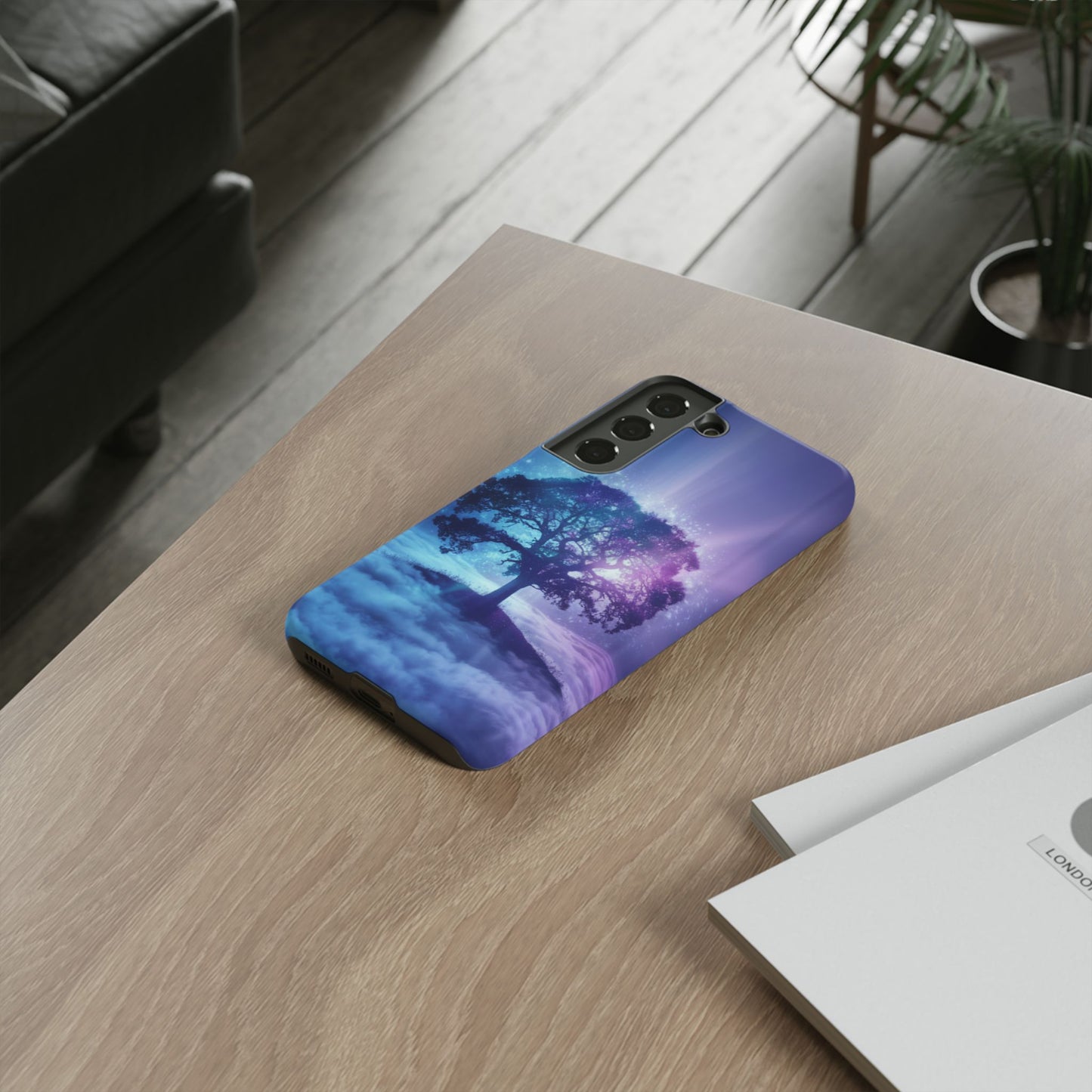 Samsung Phone Case - Dreamy Tree in the Clouds Design