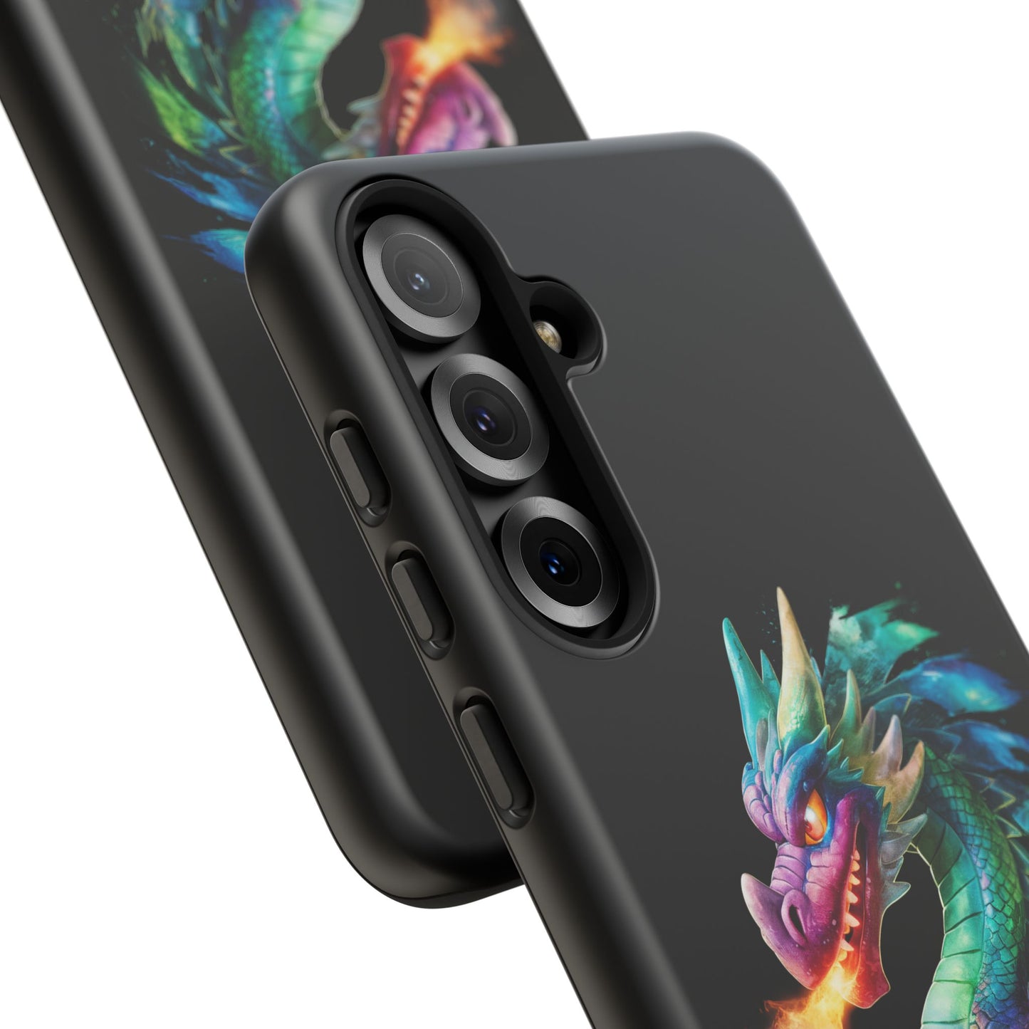 Fire-Breathing Dragon Samsung Case - Tough Fantasy Art Cover - Dark Academia Aesthetic Geek Gift for Galaxy S23/S24/S25/Ultra
