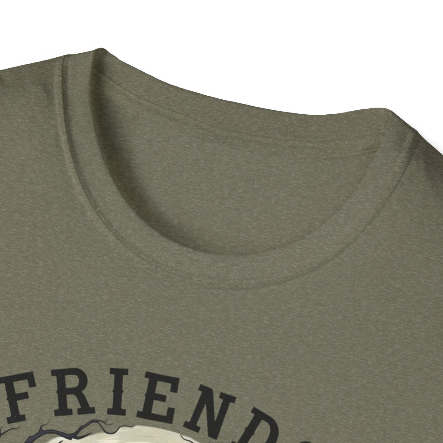 Friends Till The End Skeleton Tee | Dancing Skeleton Friends Shirt | Halloween Gothic BFF Gift | Unisex Heather Grey Graphic T-Shirt