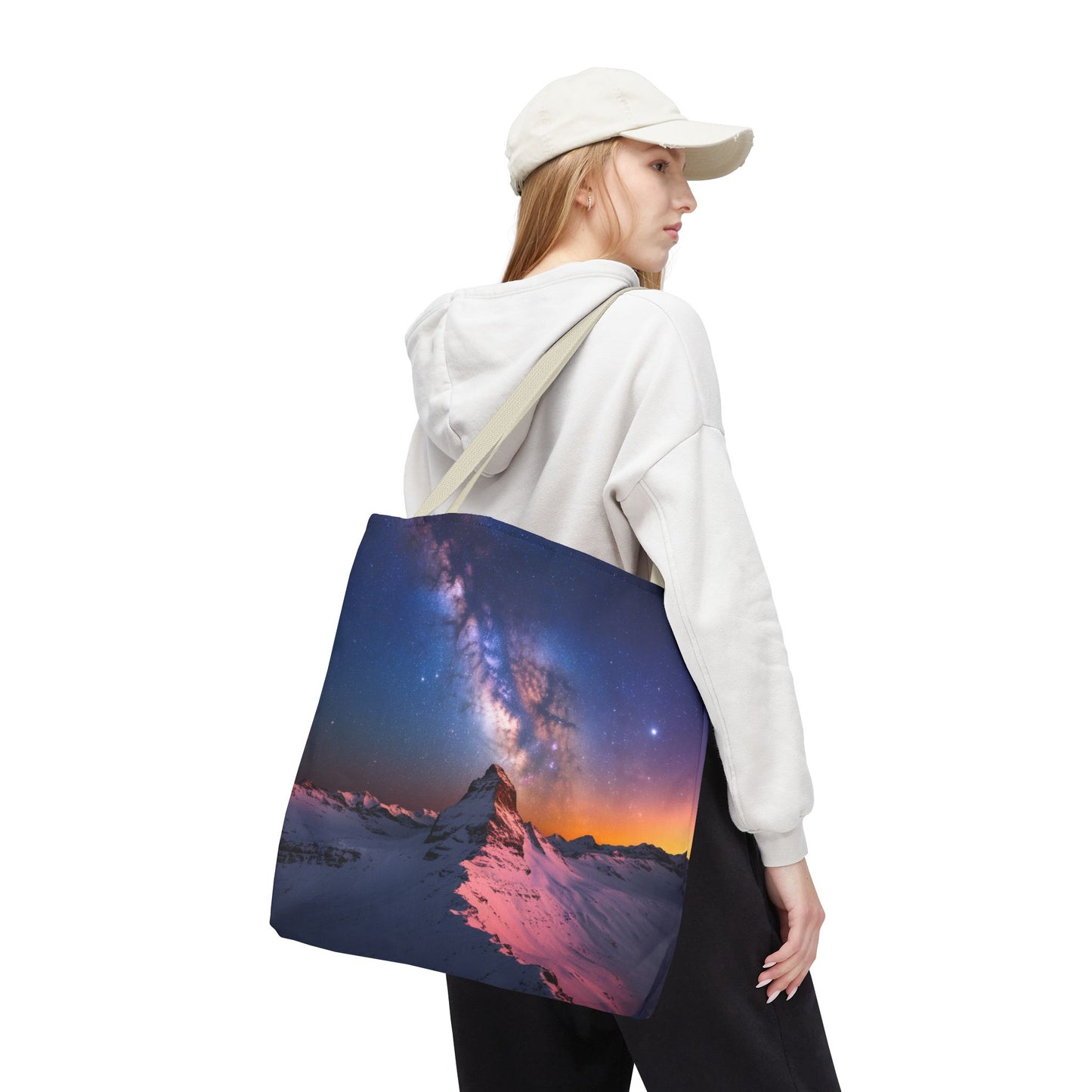 Stunning Mountain Galaxy Tote Bag - Nature Lover's Eco-Friendly Bag
