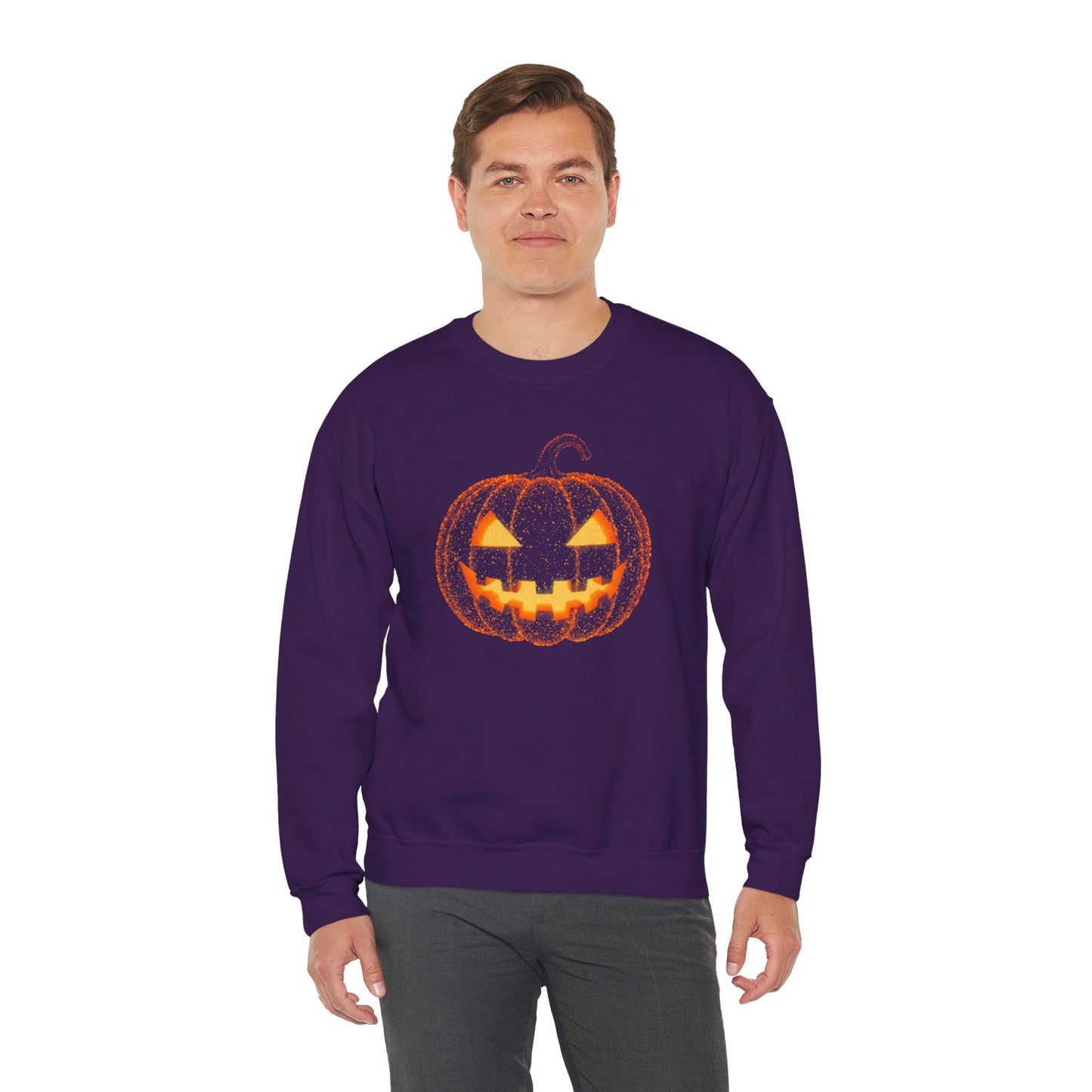 Jack O'Lantern Pumpkin Sweatshirt • Halloween Crewneck Sweater • Spooky Season Fall Top • Cozy Autumn Pumpkin Patch Graphic Shirt