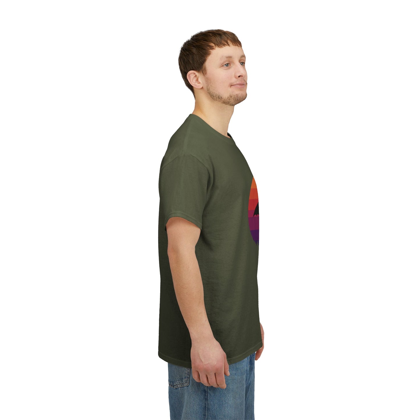 Night Dragon Sunset T-Shirt | Retro Dragon Silhouette Tee | Fantasy Dragon Shirt | Unisex Graphic Tee | Gift for Dragon Lovers
