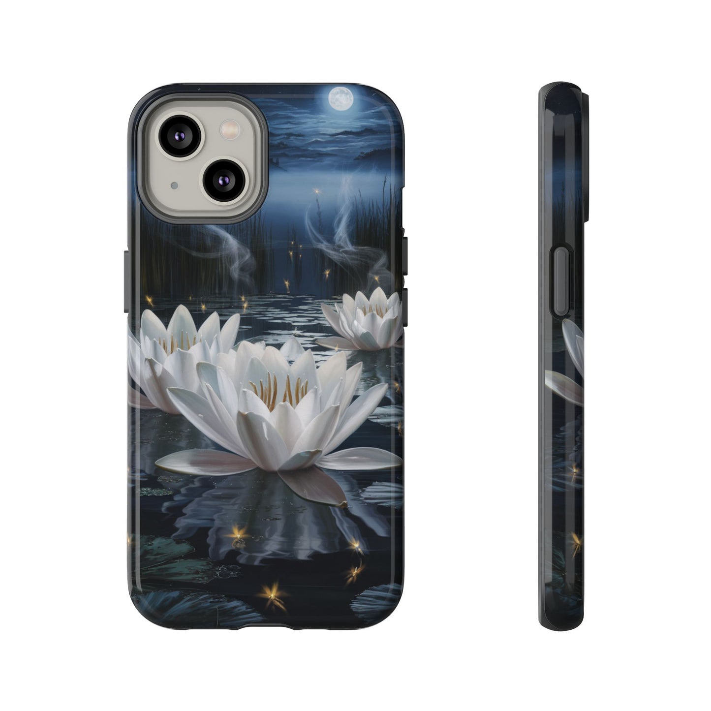 iPhone Case - Water Lilies Moonlight Design