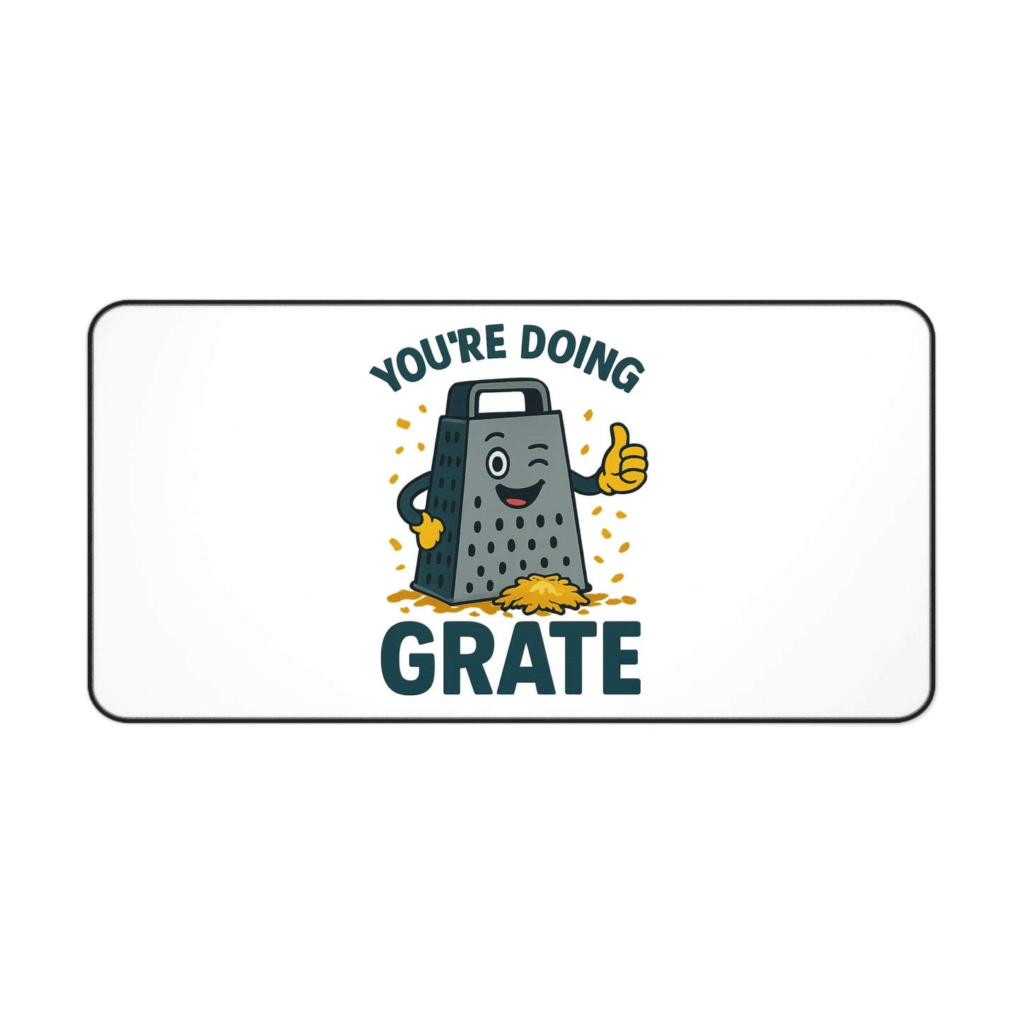 Funny Mouse Pad – “You’re Doing Grate” Cheese Pun Desk Mat | Cute Office Gift for Coworkers, Teachers, Students, Foodie Desk Decor