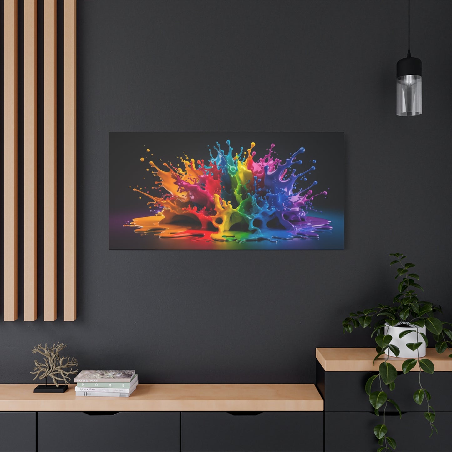 Chromatic Burst - Vibrant Abstract Canvas Art