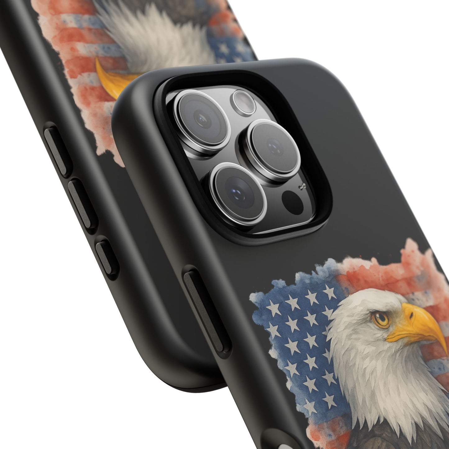 Patriotic Eagle Phone Case for iPhone - Tough Cases with American Flag Design 4th of July Case Memorial Day Veteran's Day