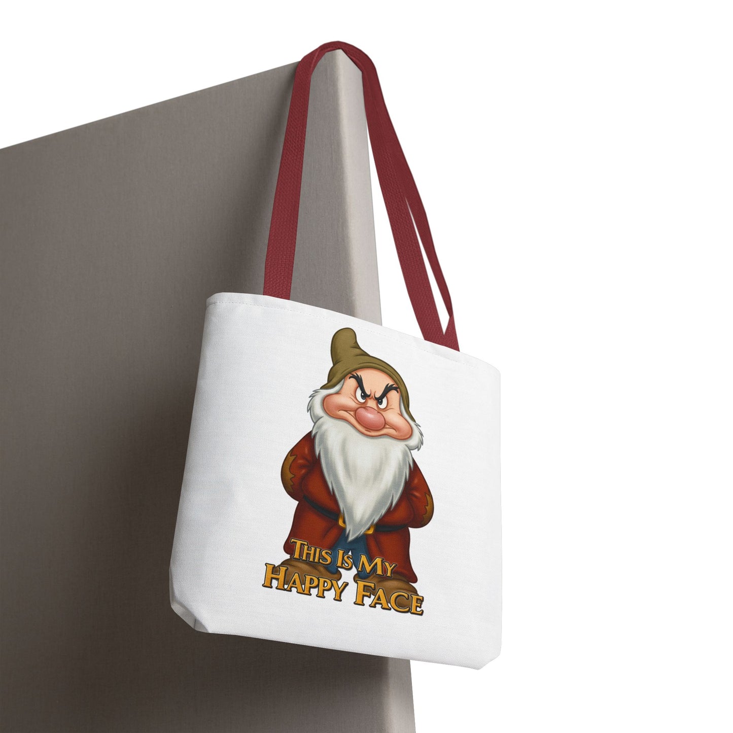 Grumpy Dwarf Tote Bag - "This Is My Happy Face"