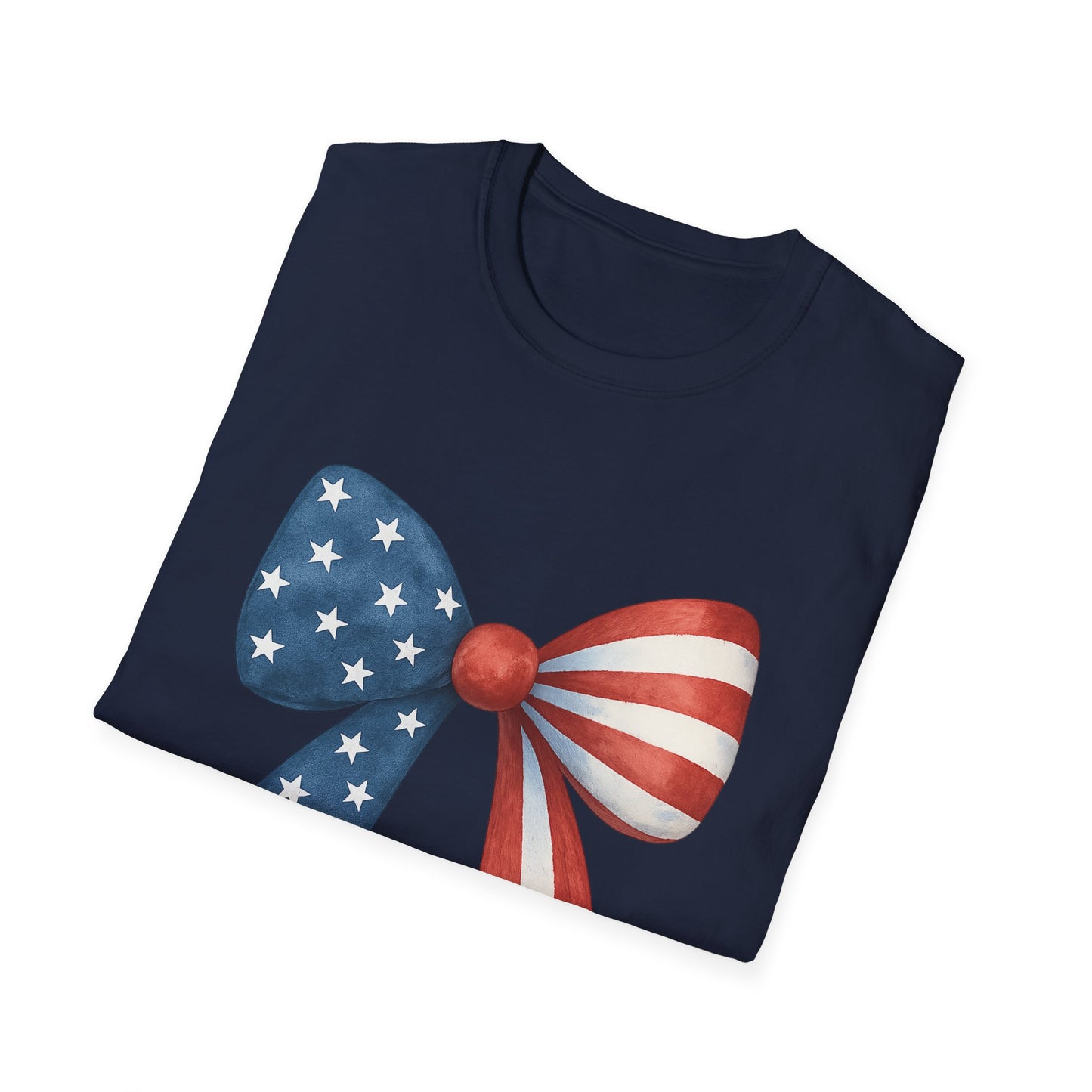 Patriotic Bow USA T-Shirt | 4th of July Shirt | American Flag Bow Tee | Independence Day Shirt | July 4th Graphic Tee | USA Pride Shirt