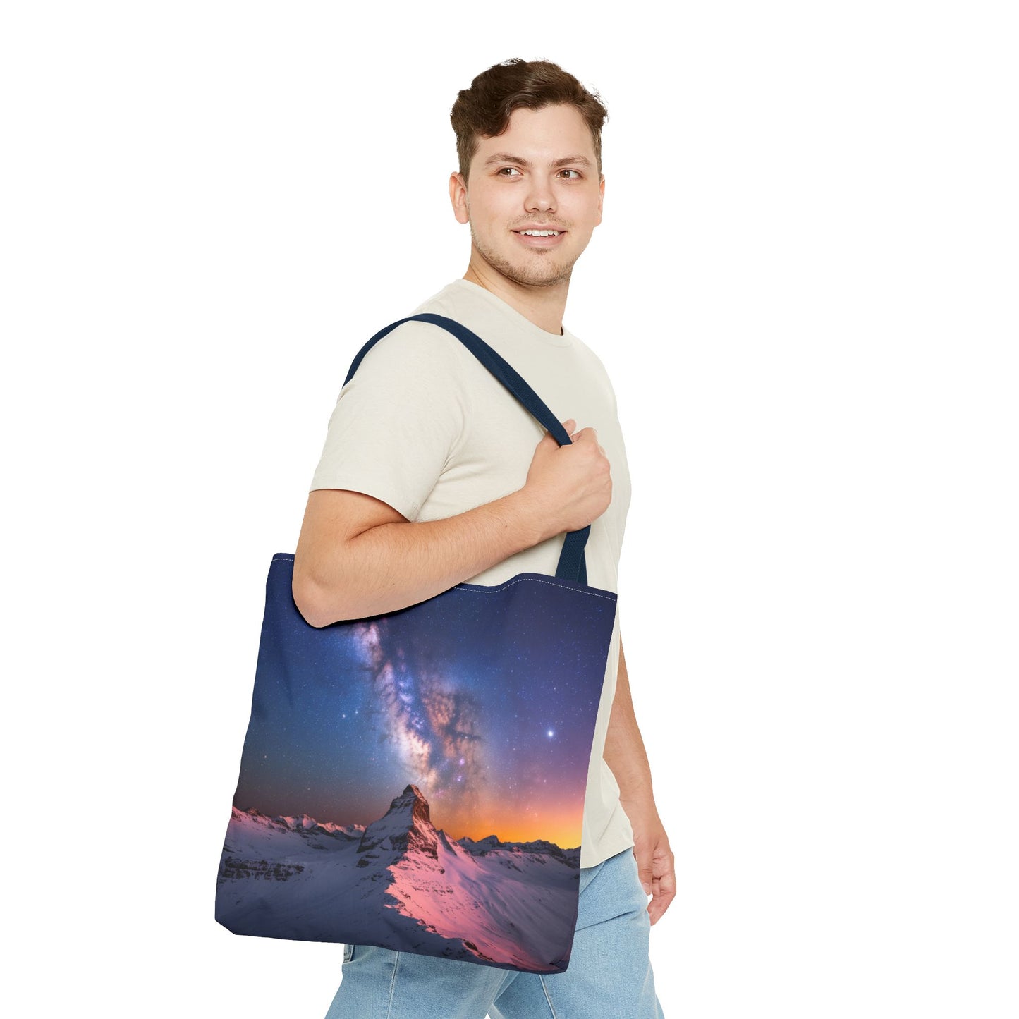 Stunning Mountain Galaxy Tote Bag - Nature Lover's Eco-Friendly Bag