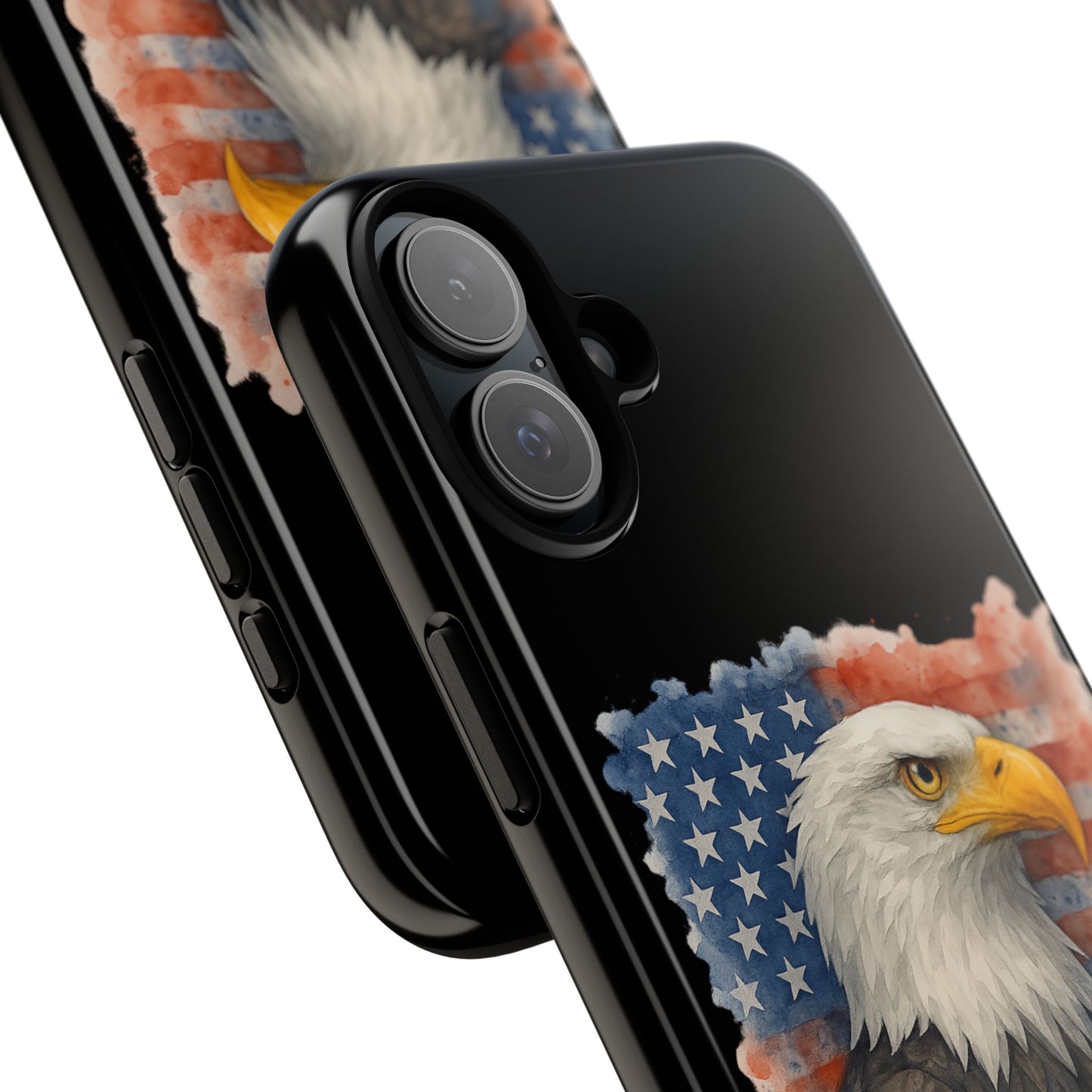 Patriotic Eagle Phone Case for iPhone - Tough Cases with American Flag Design 4th of July Case Memorial Day Veteran's Day