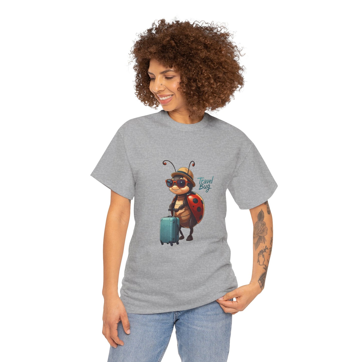 Travel Bug T-Shirt – Cute Ladybug Travel Tee | Funny Wanderlust Shirt for Travel Lovers | Unisex Graphic Tee Gift for Adventurers