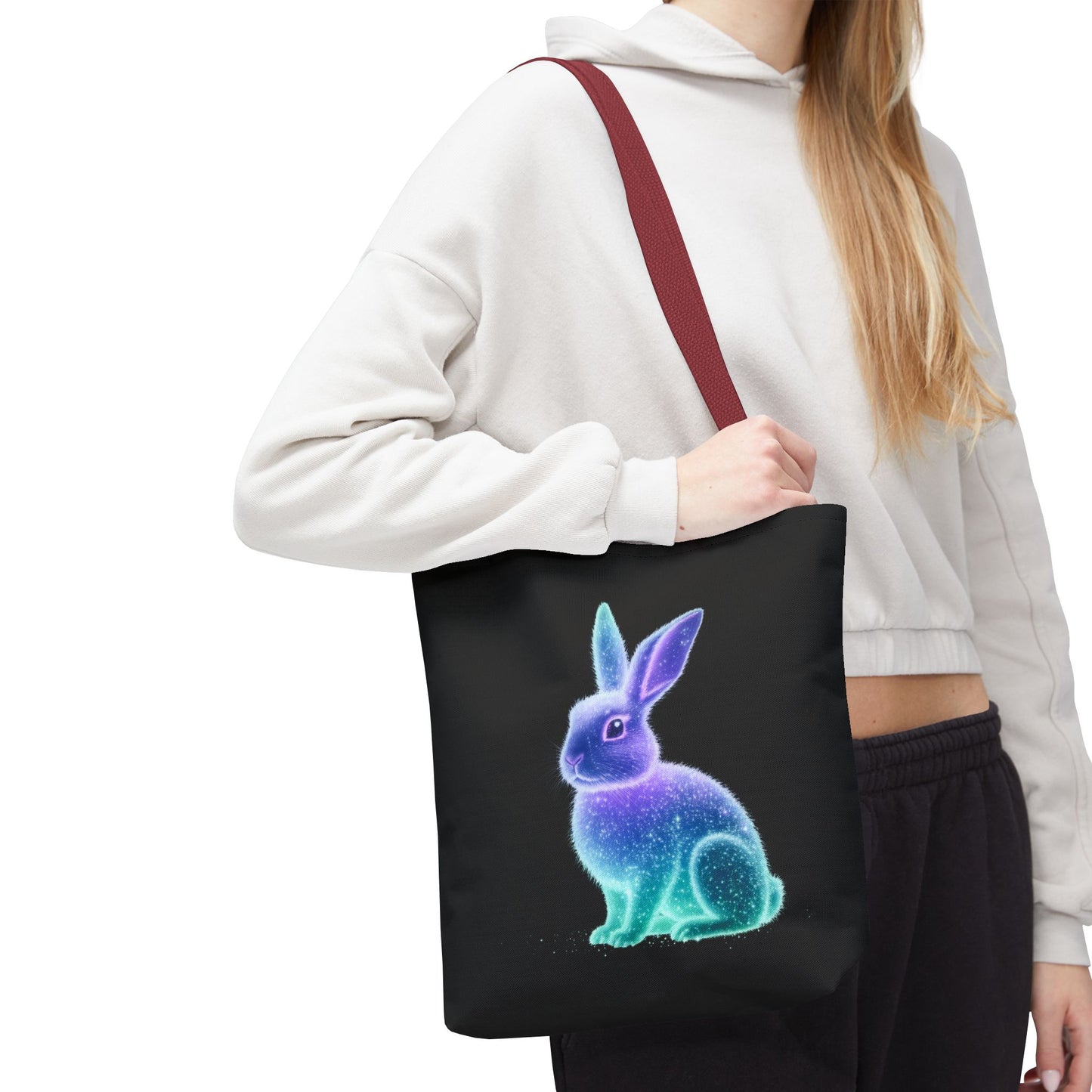 Bioluminescent Easter Bunny Tote Bag Easter Bag Easter Tote Reusable Shopping Bag