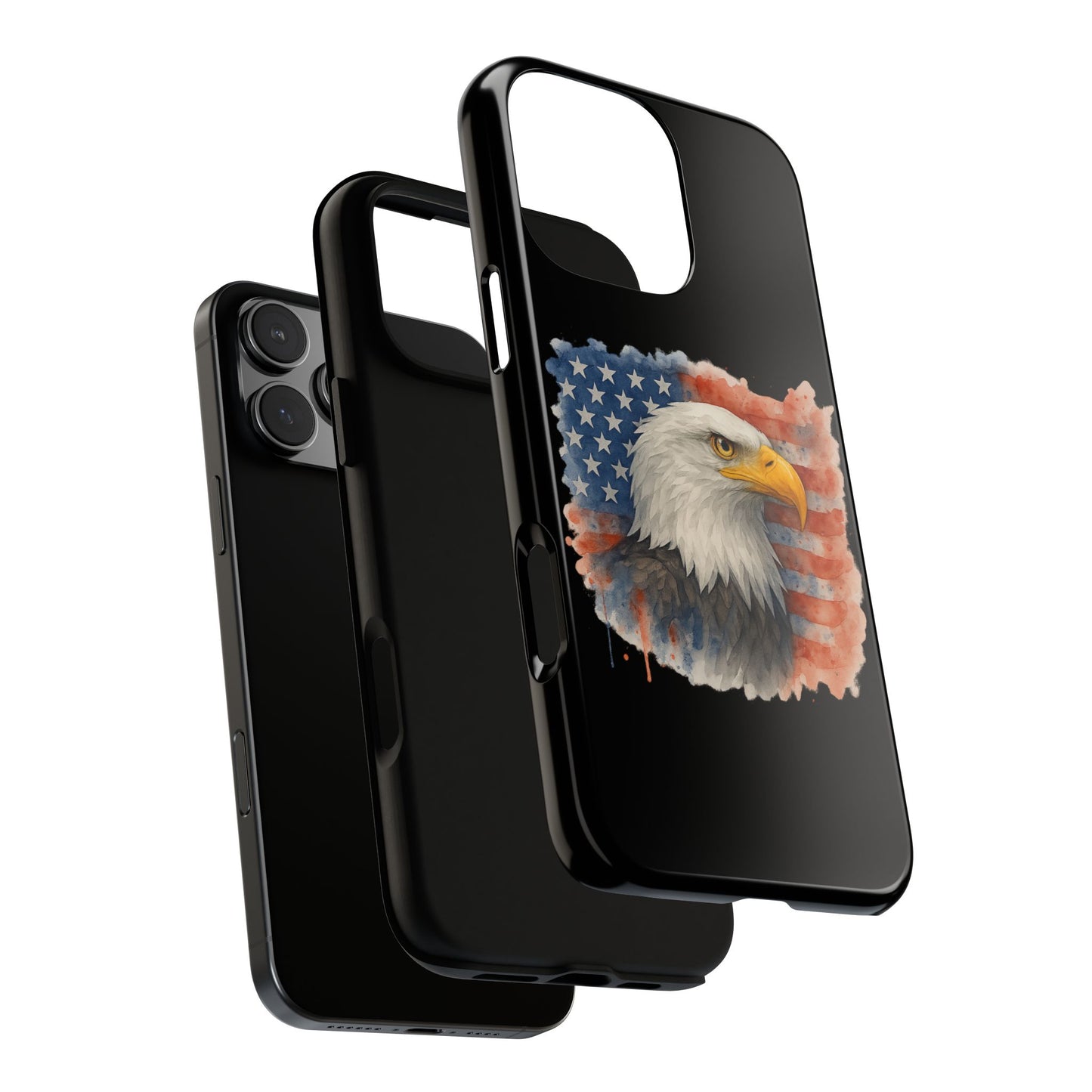 Patriotic Eagle Phone Case for iPhone - Tough Cases with American Flag Design 4th of July Case Memorial Day Veteran's Day
