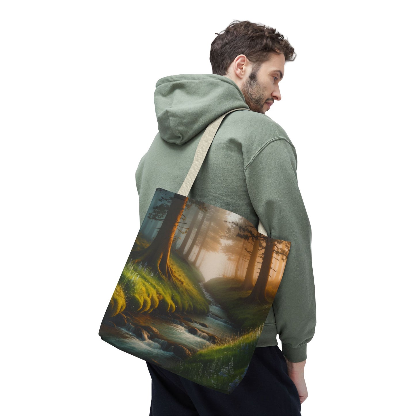 Nature Stream Tote Bag Shopping Bag Reusable Tote Nature Bag