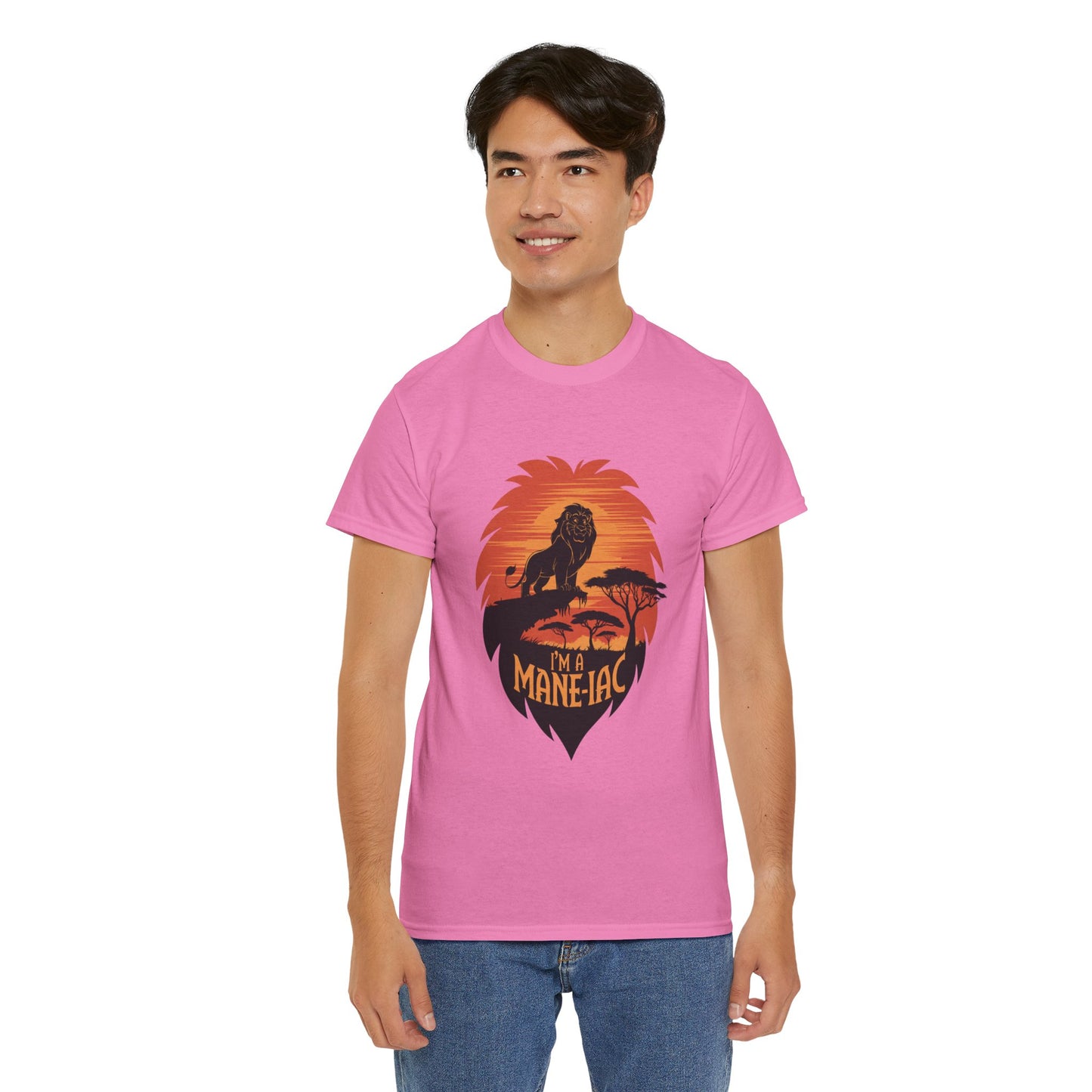 I’m a Mane-iac Lion Classic Fit Tee – Clean Stylized Animal Art, Funny Mane Pun, Everyday Quiet Luxury, Perfect for Smart Casual Looks