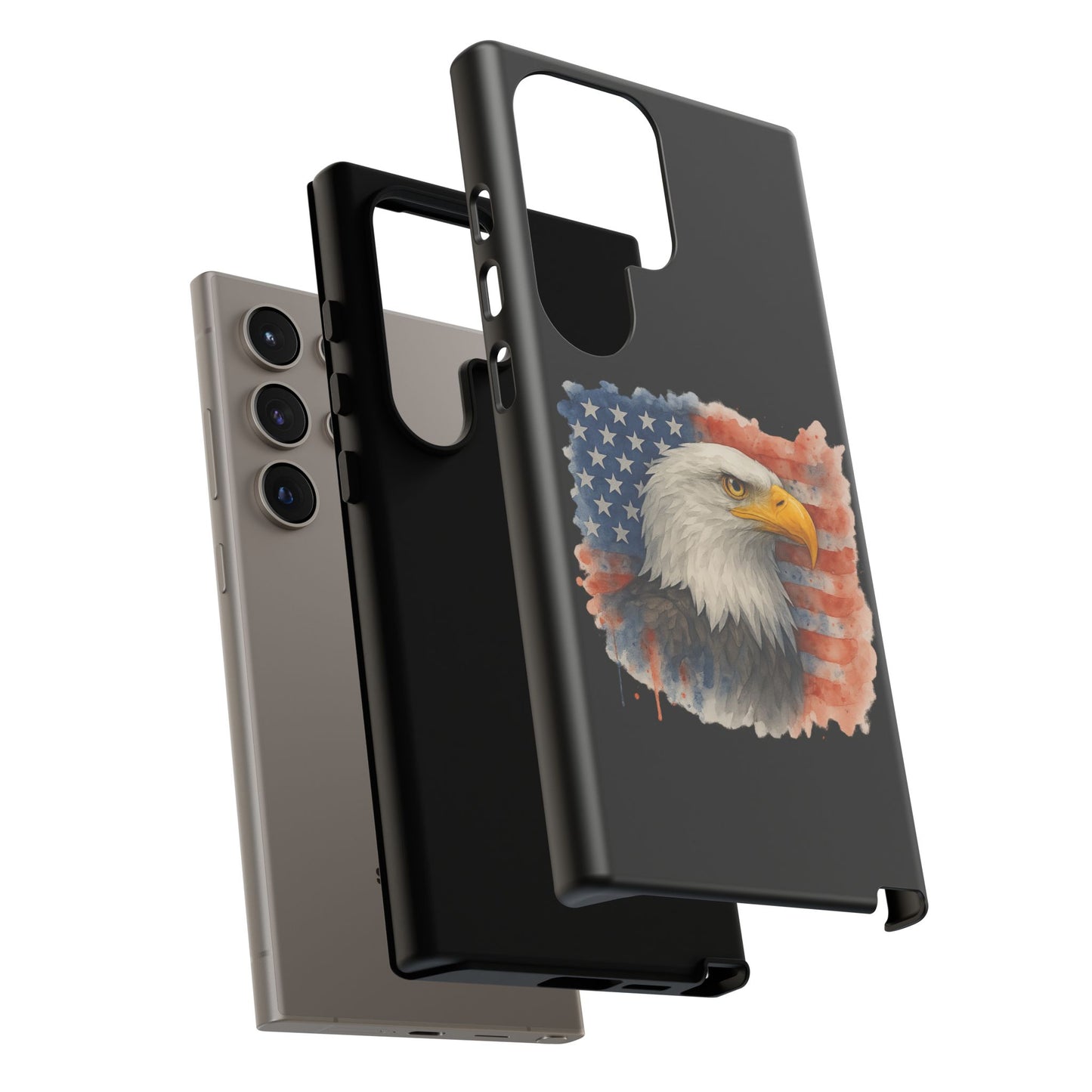 Eagle Flag Phone Case for Samsung Phone - Patriotic Tough Case for Freedom Lovers 4th of July Case Memorial Day Veteran's Day