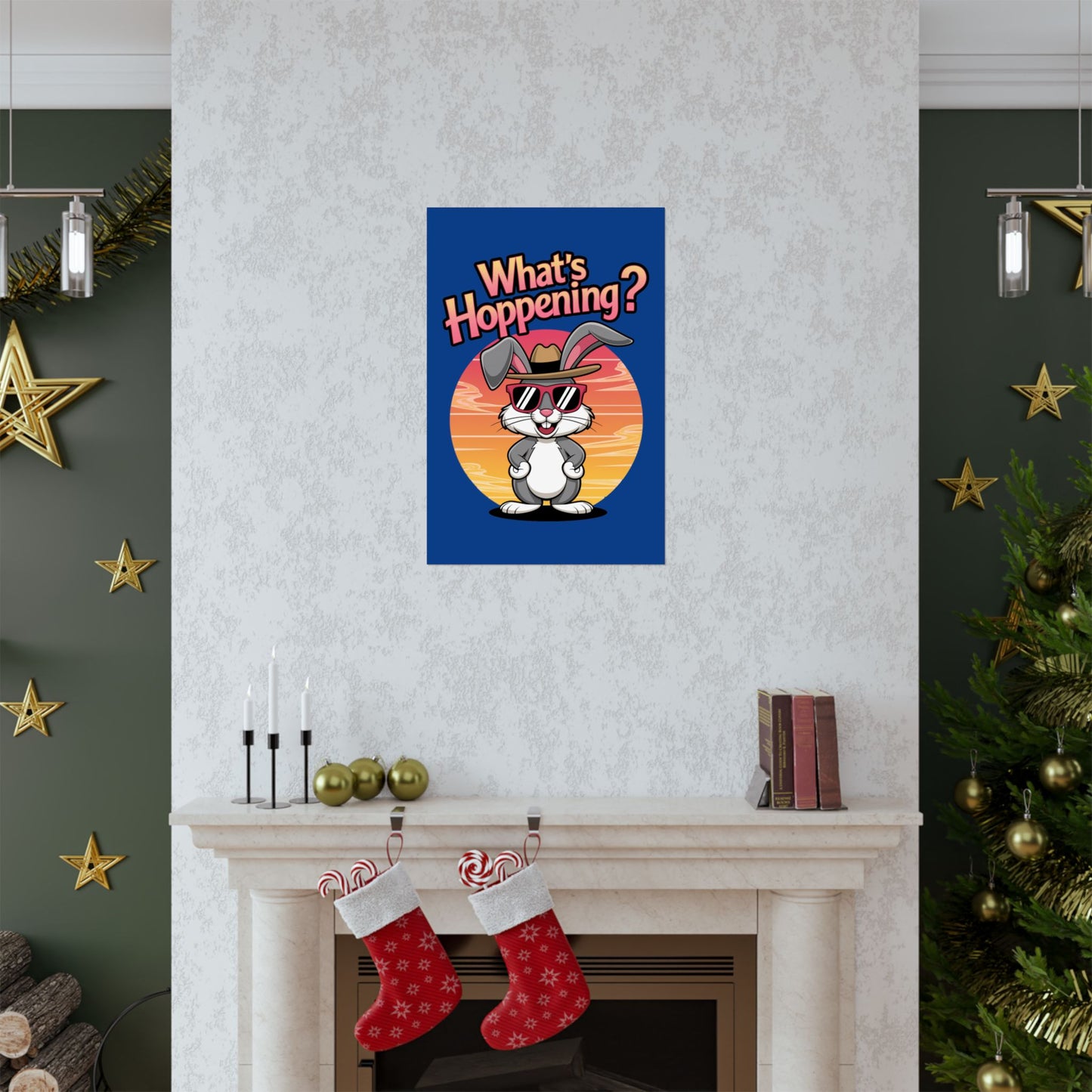 Vertical Poster - Cool Bunny 'What's Hoppening'