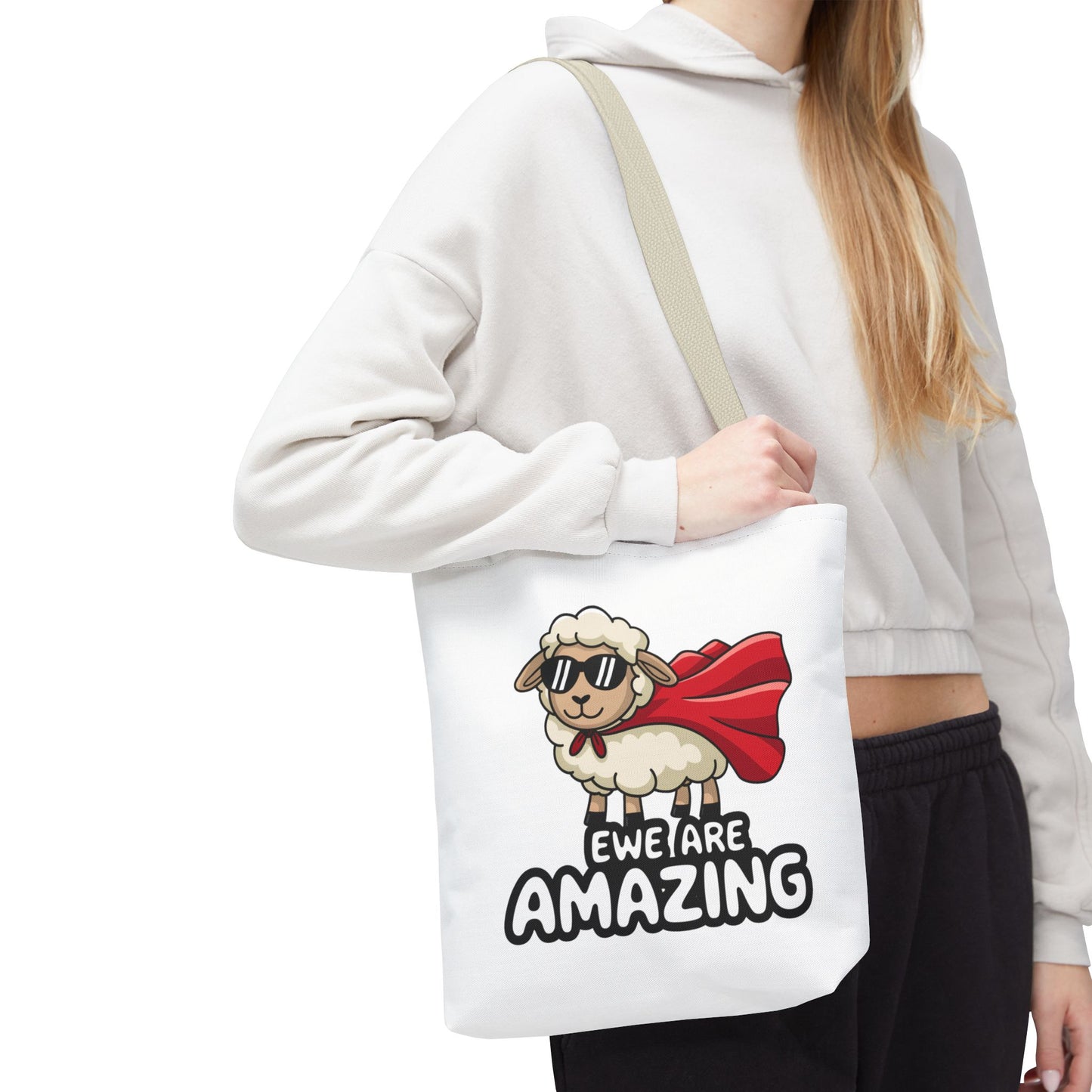 Sheep Tote Bag - Ewe Are Amazing Inspirational Bag Everyday Tote Funny Bag