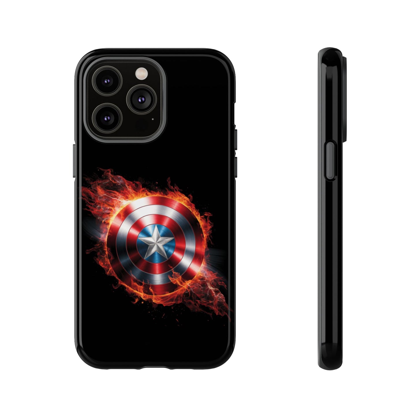 iPhone Case - Captain America Shield in Flames