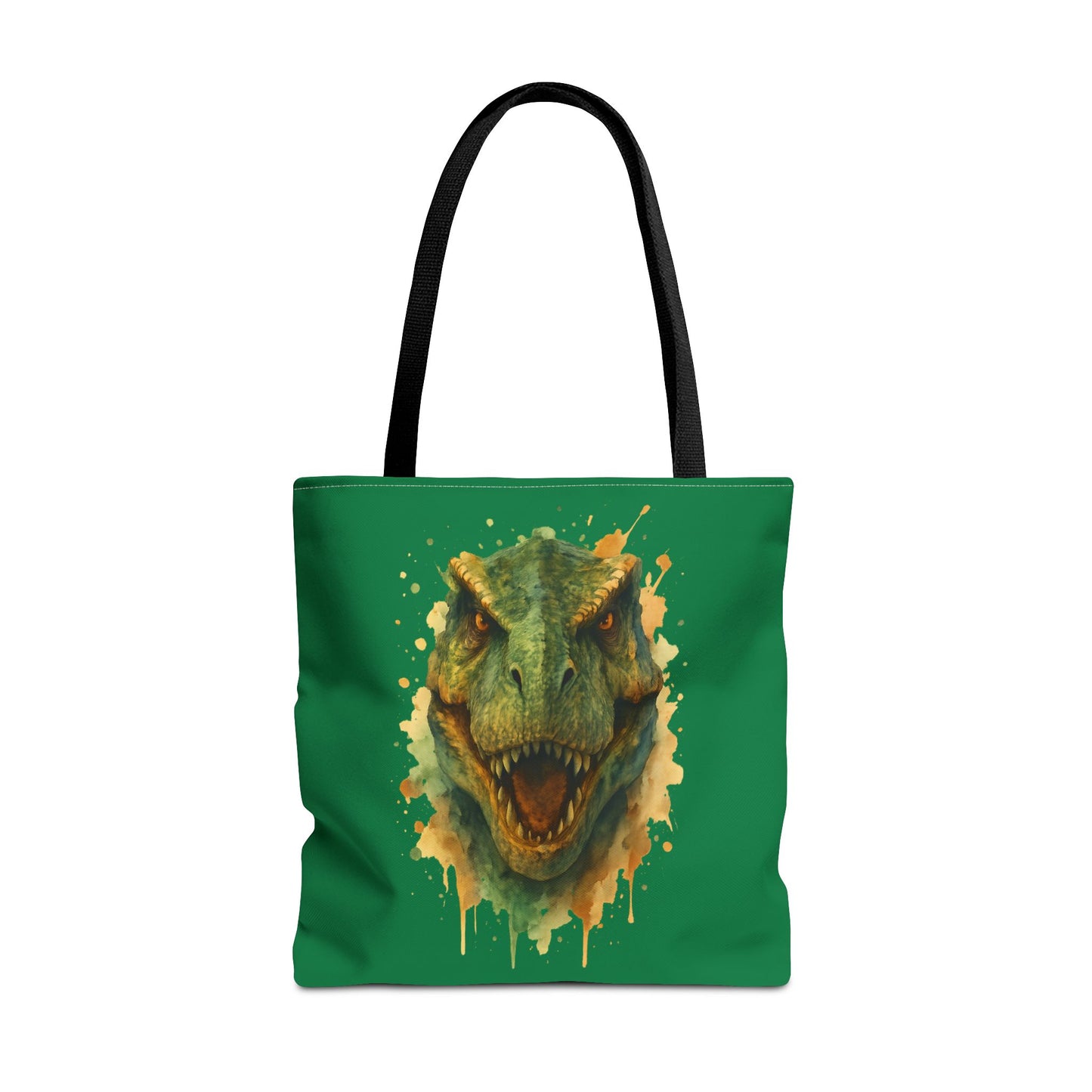 Watercolor T-Rex Tote Bag - Eco Canvas Dino Shopper, Dinosaur Lover Gift, Book Bag, Reusable Grocery Tote - Aesthetic Paleontology Art