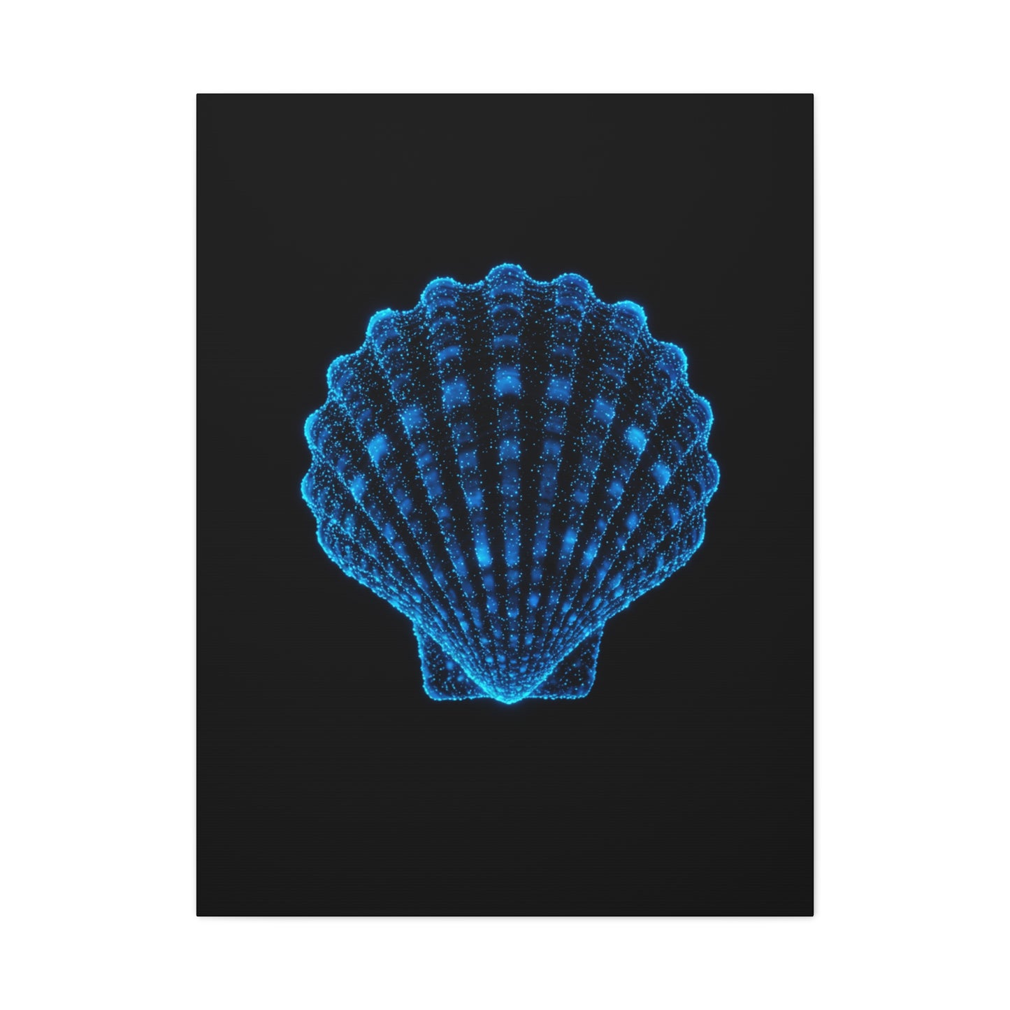 Blue Shell Canvas Art – Ocean-Inspired Home Decor