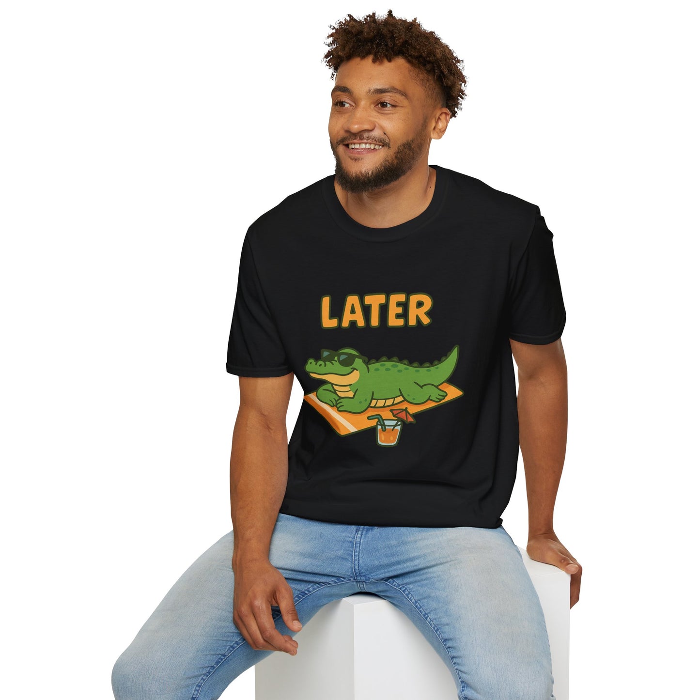 Later Gator Graphic Tee - Funny Alligator T-Shirt | Funny Summer Shirt | Trendy Animal Tee | Cute Gator Gift | Y2K Retro Humor Tee