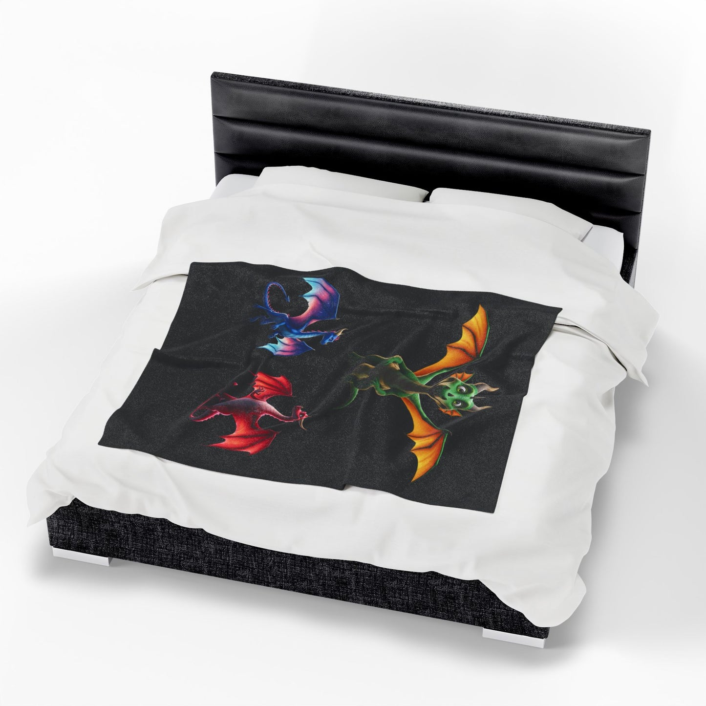 Fantasy Dragon Polyester Blanket | Colorful Dragon Throw for Gamers & DnD Fans | Cozy Mythical Creature Bedding | Dragon Lover Gift