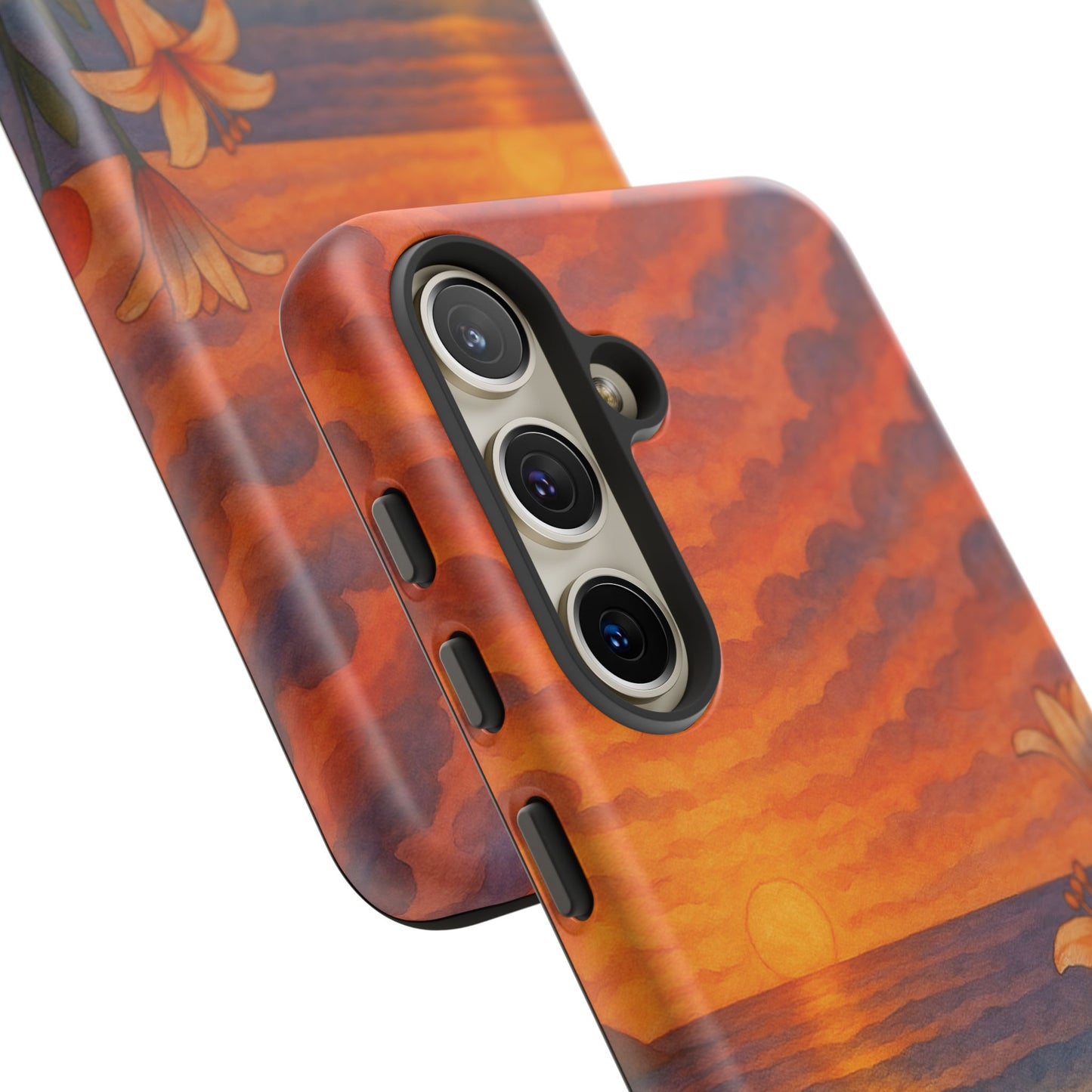 Samsung Case - Floral Ocean Sunset Watercolor Nautical Phone Case Beach Samsung Case Ocean Sunset Theme