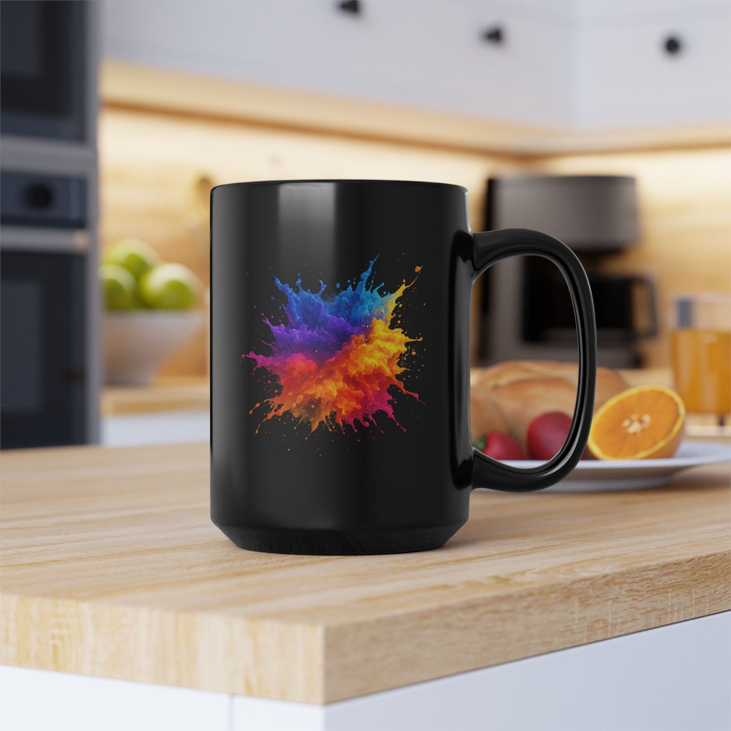 Color Splash Art Mug - Abstract Paint Splash Coffee Cup - Bright Bold Colorful Mug - Artist Gift Idea - Creative Vibe Mug 11oz 15oz