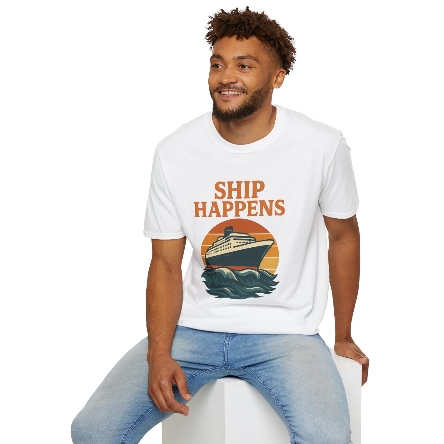 Ship Happens Tee • Funny Nautical Pun Shirt • Comfort Colors Unisex Cruise Vacation Tee • Ocean Humor • Gift for Sailors & Beach Lovers
